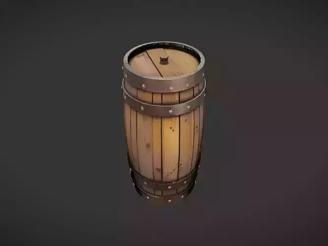 wooden barrel with a crack