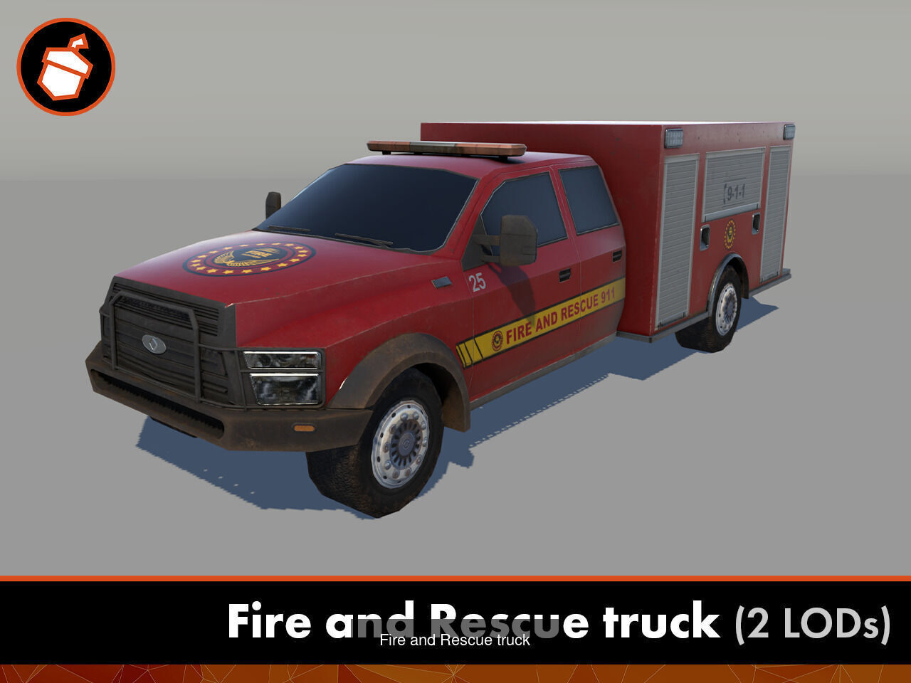 Rescue vehicles bundle 3D Model Collection_3