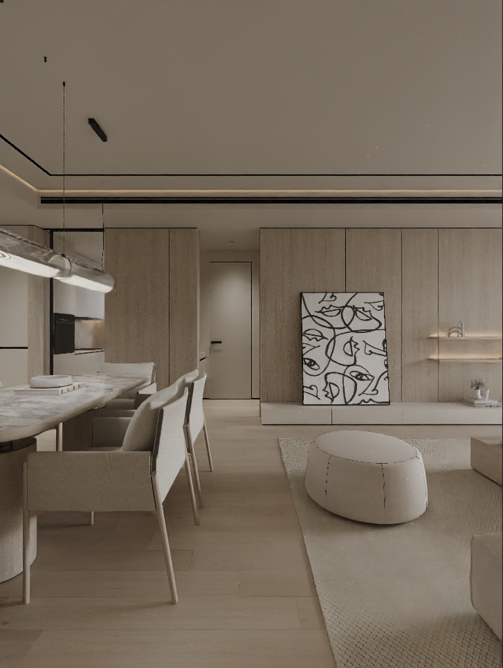 living room 3D model_4