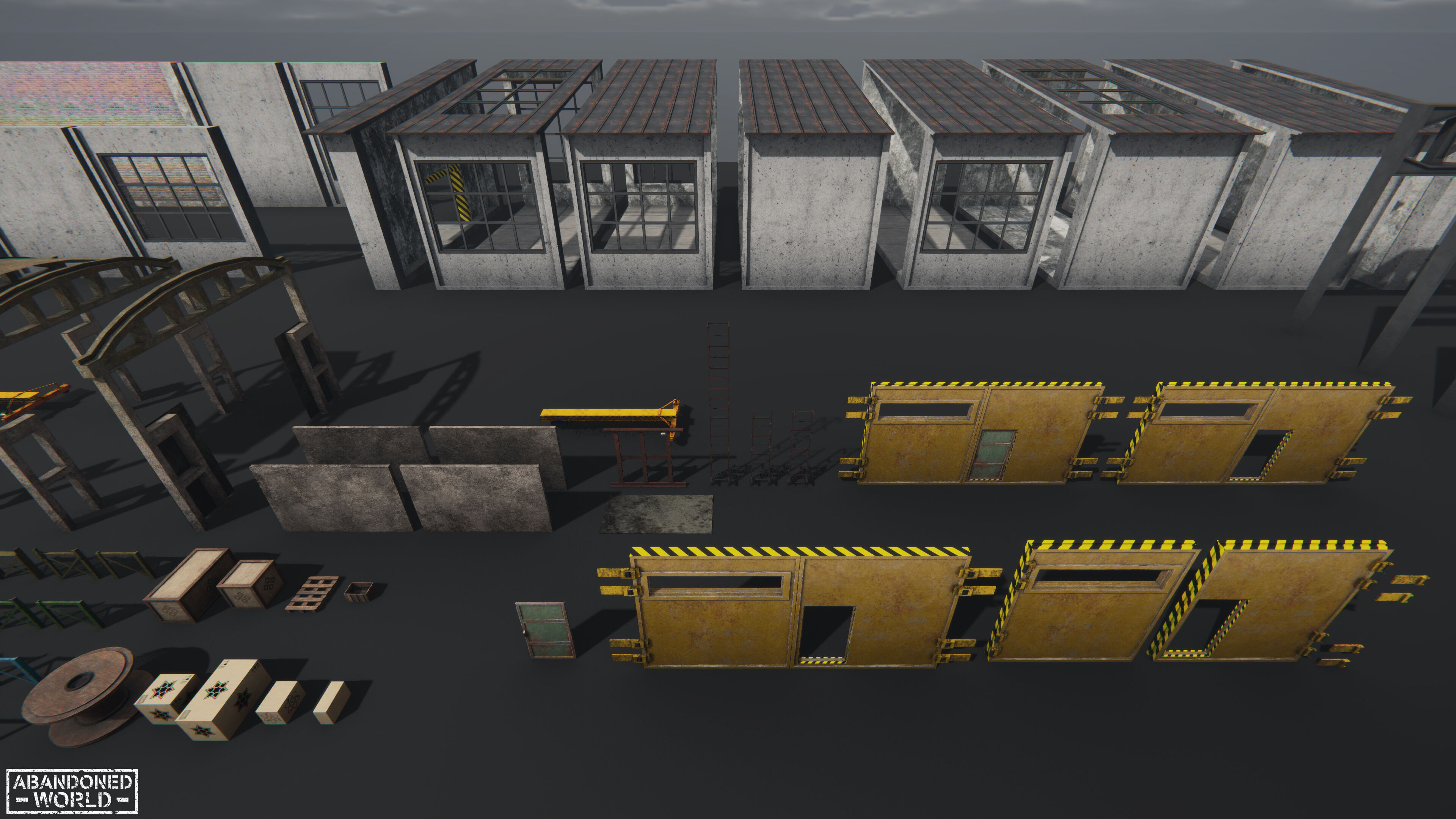 Modular Warehouse for Unity Low-poly 3D model_18