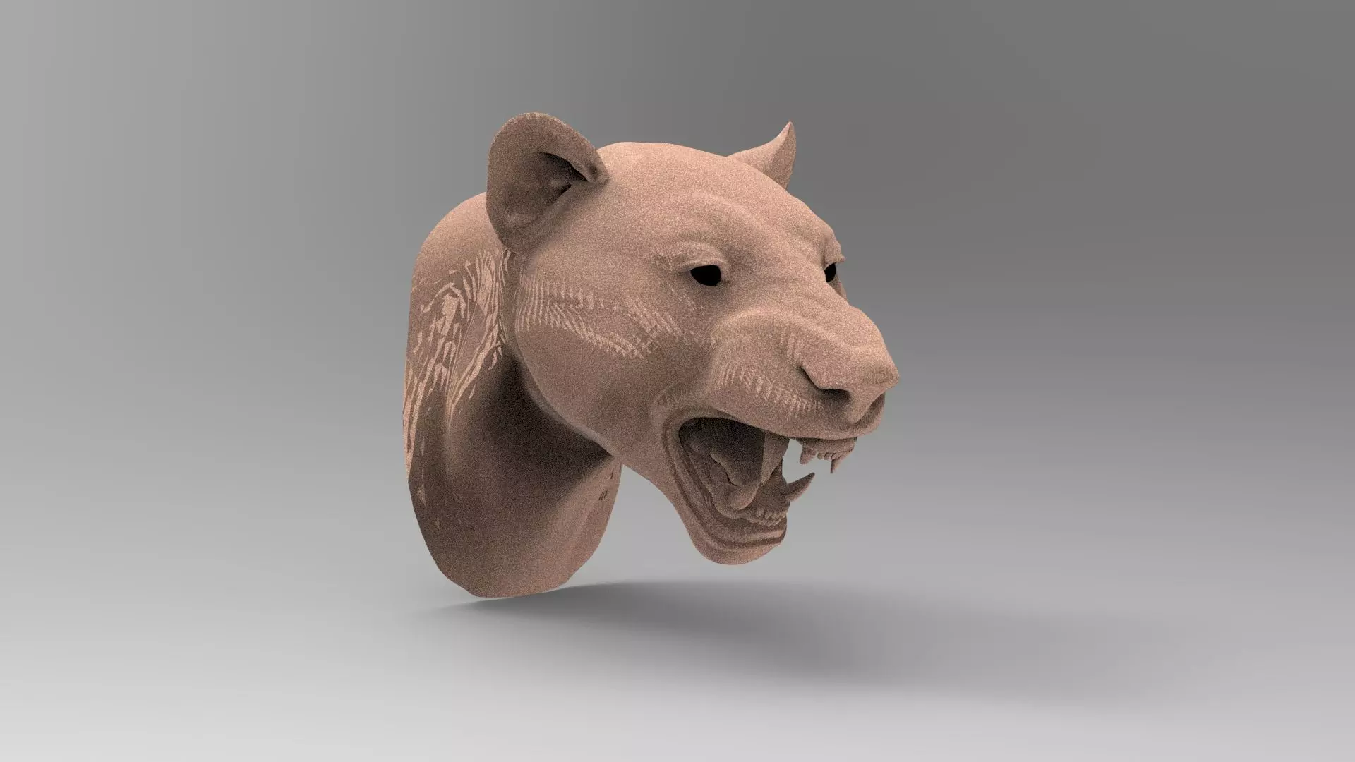 lion  head 3D model_0