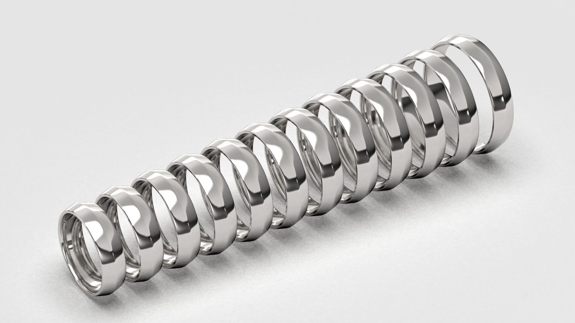 Band Ring for Men print model 3D R0139-W 5mm 3D print model_4