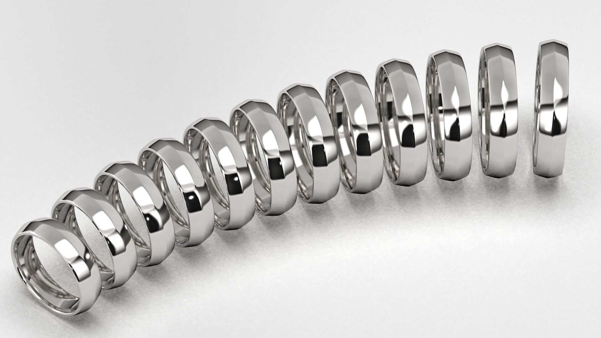 Band Ring for Men print model 3D R0139-W 5mm 3D print model_1