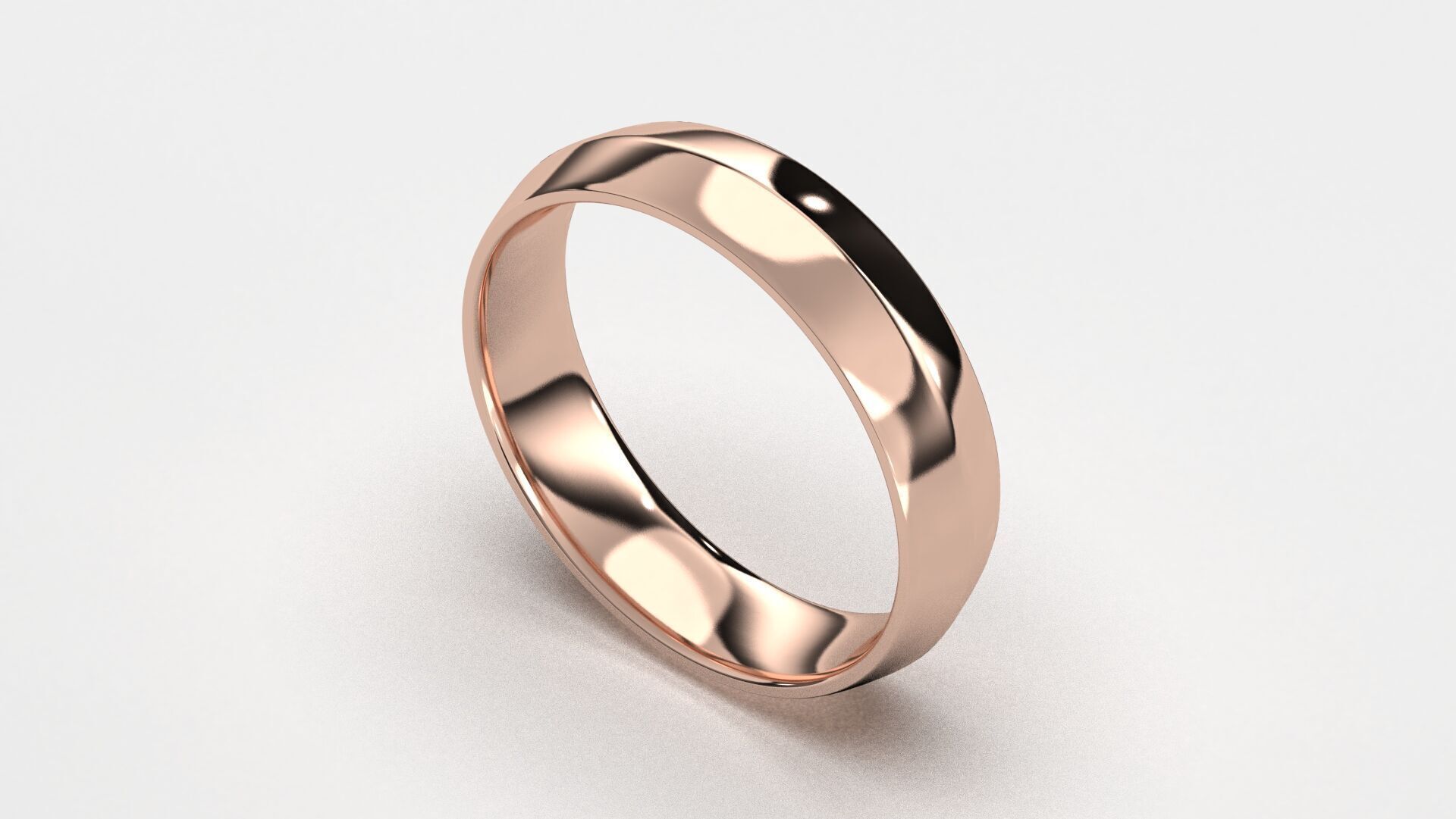 Band Ring for Men print model 3D R0139-W 5mm 3D print model_12