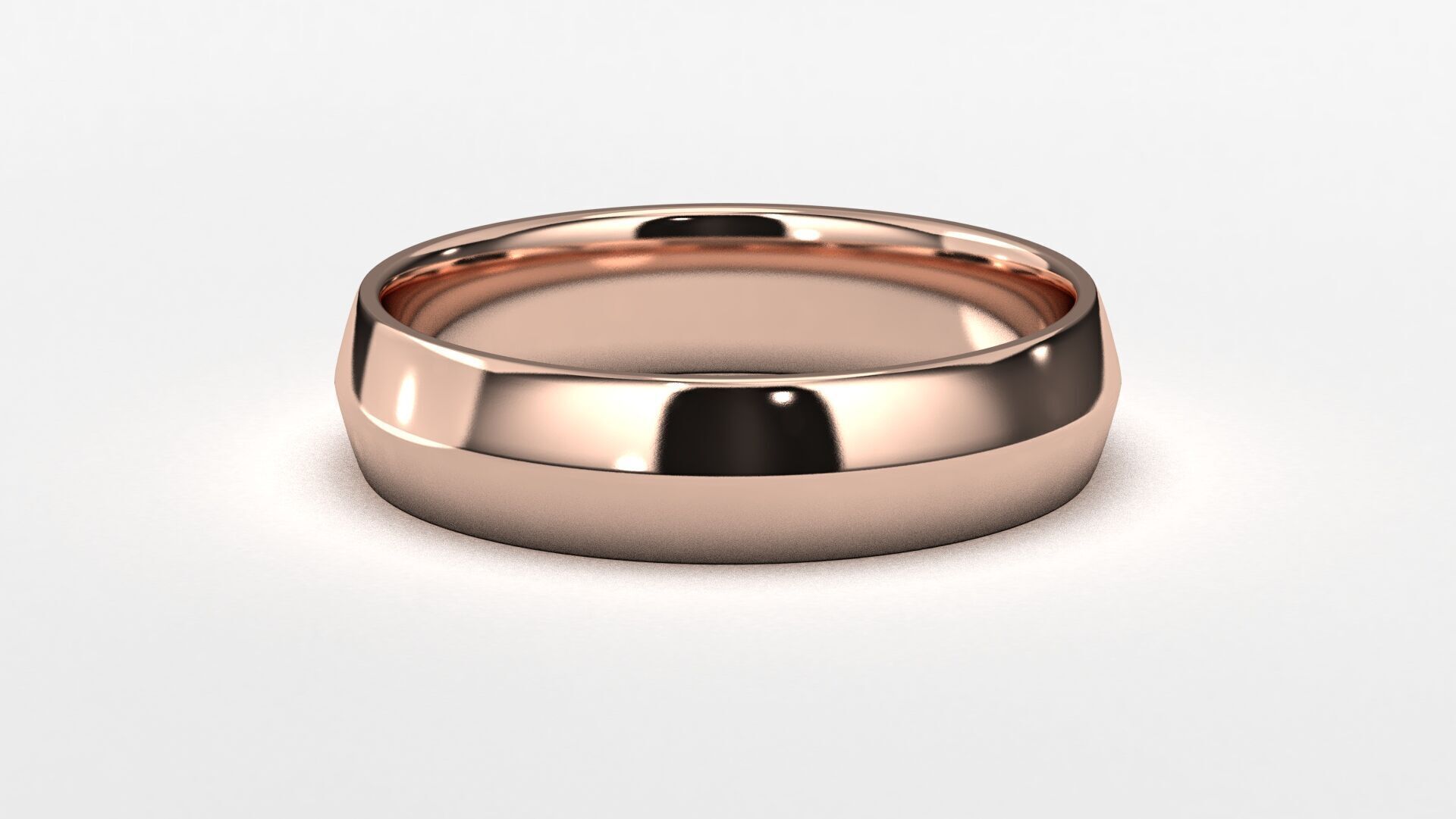 Band Ring for Men print model 3D R0139-W 5mm 3D print model_13