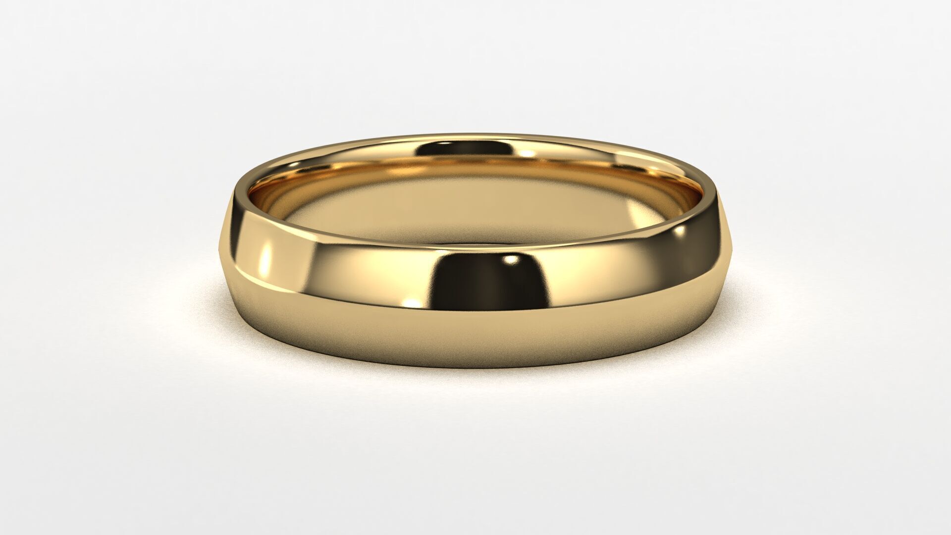 Band Ring for Men print model 3D R0139-W 5mm 3D print model_7