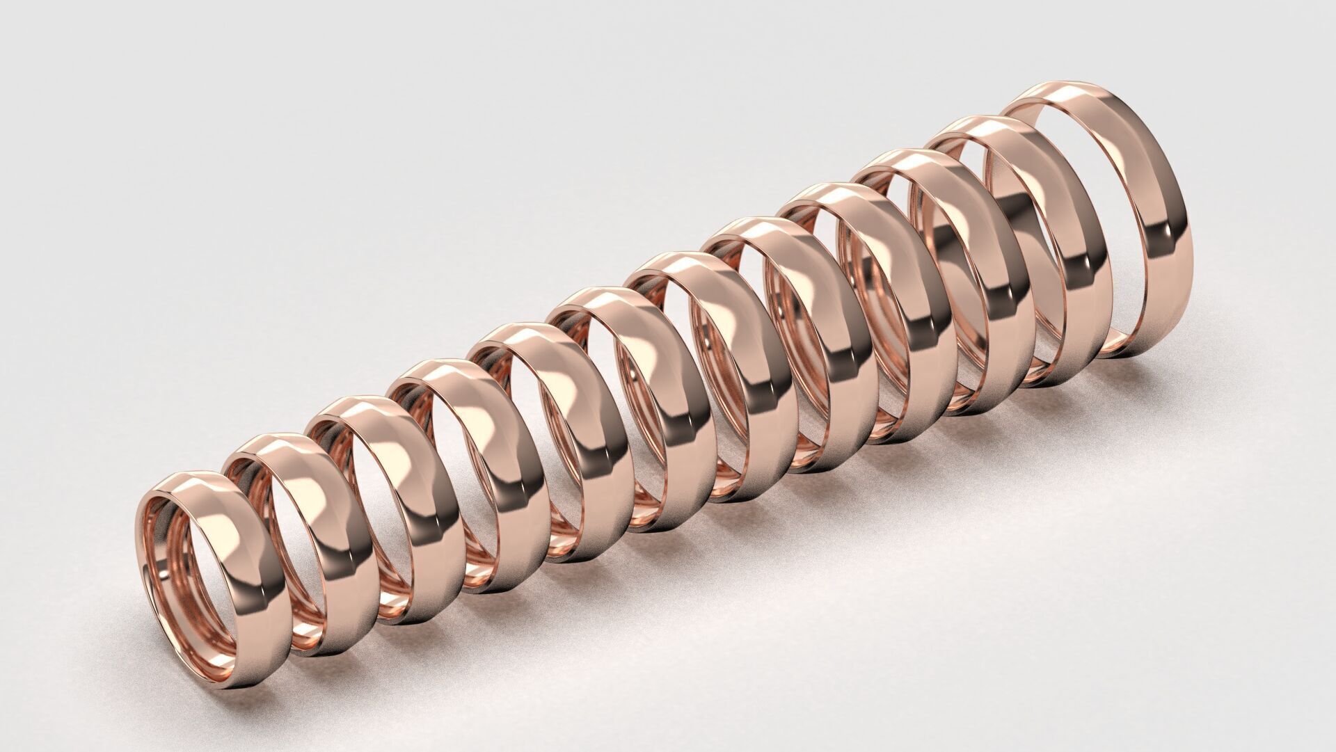 Band Ring for Men print model 3D R0139-W 5mm 3D print model_5