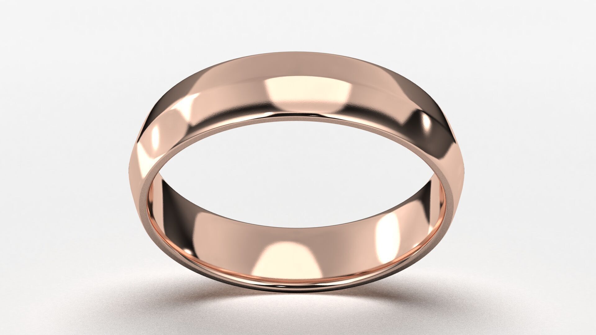 Band Ring for Men print model 3D R0139-W 5mm 3D print model_14