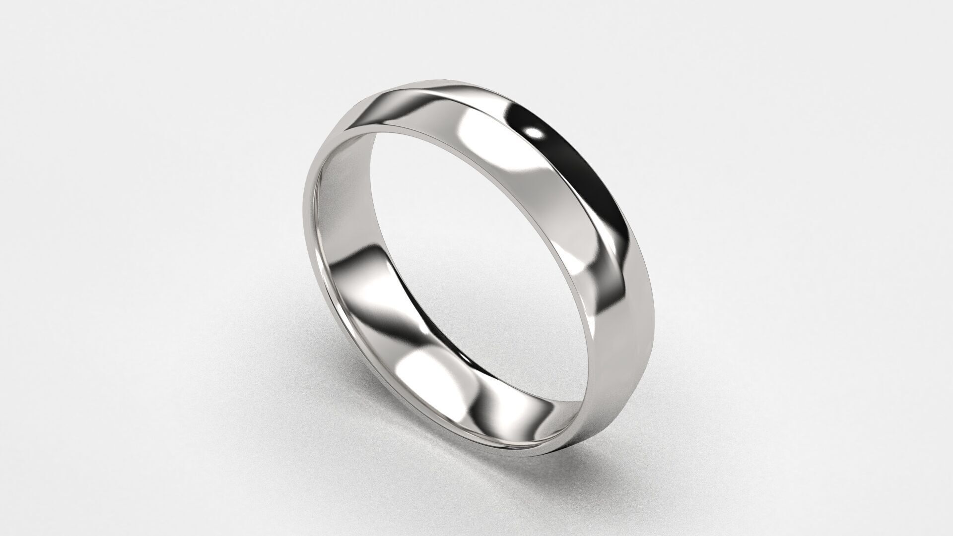 Band Ring for Men print model 3D R0139-W 5mm 3D print model_9
