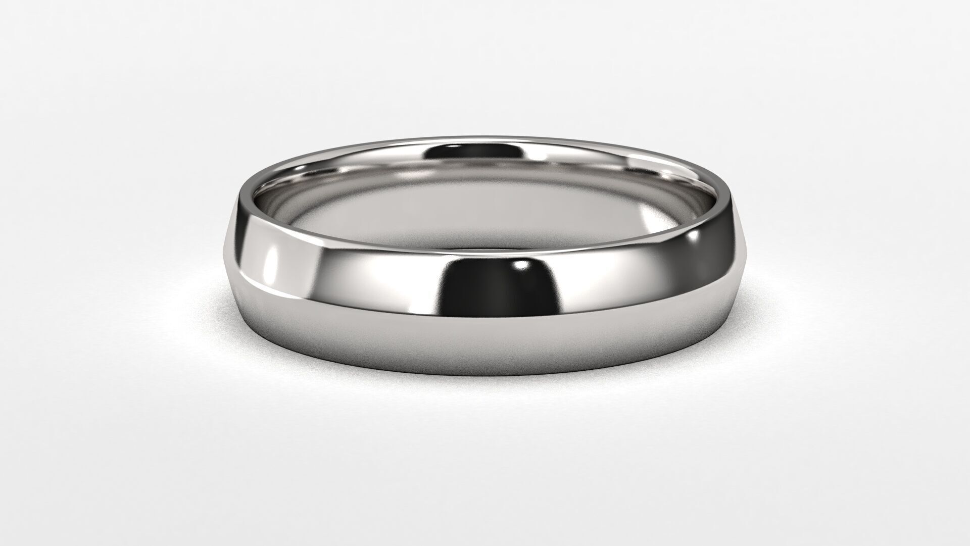 Band Ring for Men print model 3D R0139-W 5mm 3D print model_10