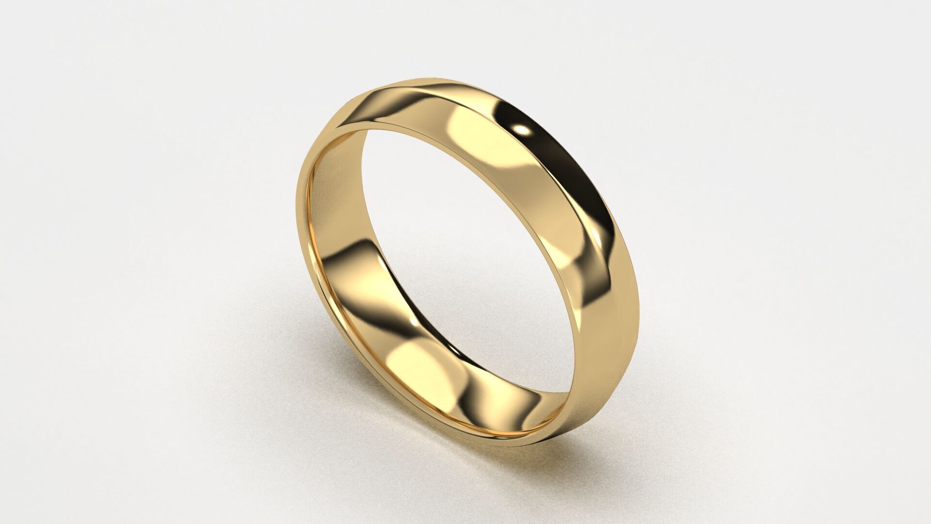 Band Ring for Men print model 3D R0139-W 5mm 3D print model_6