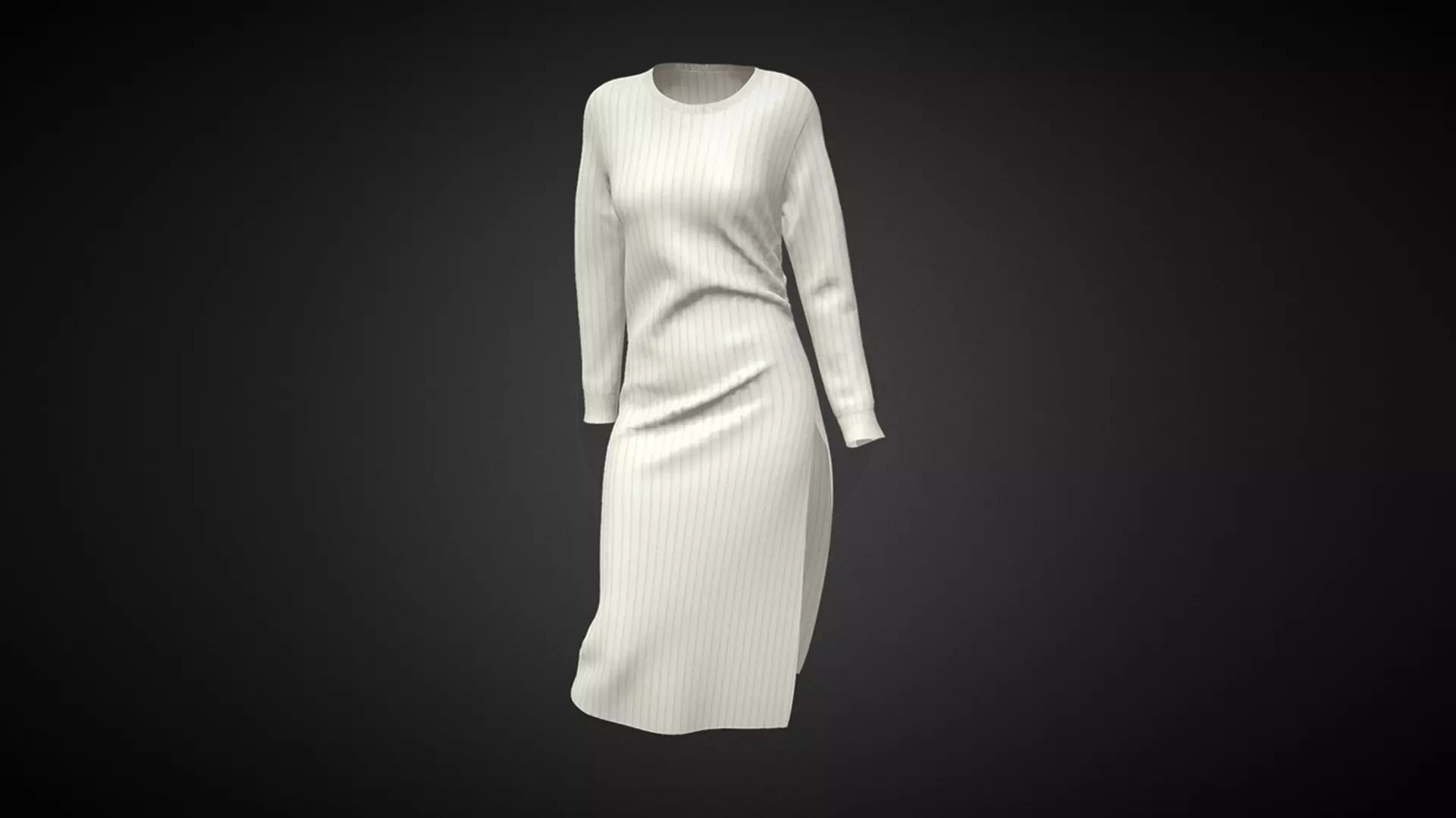 Girls Long Sweater In Low Poly Free low-poly 3D model