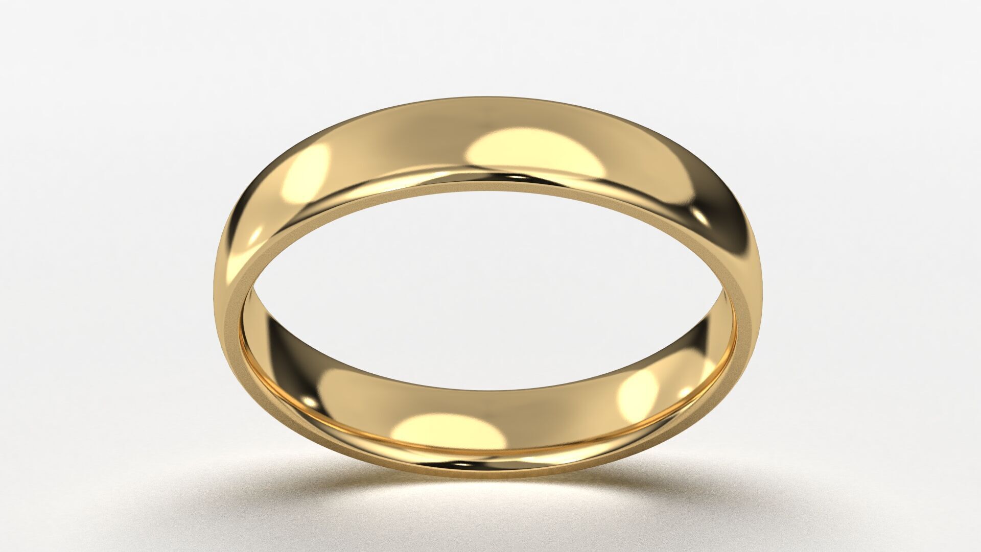 Band Ring for Men print model 3D R0140-W 4mm 3D print model_8