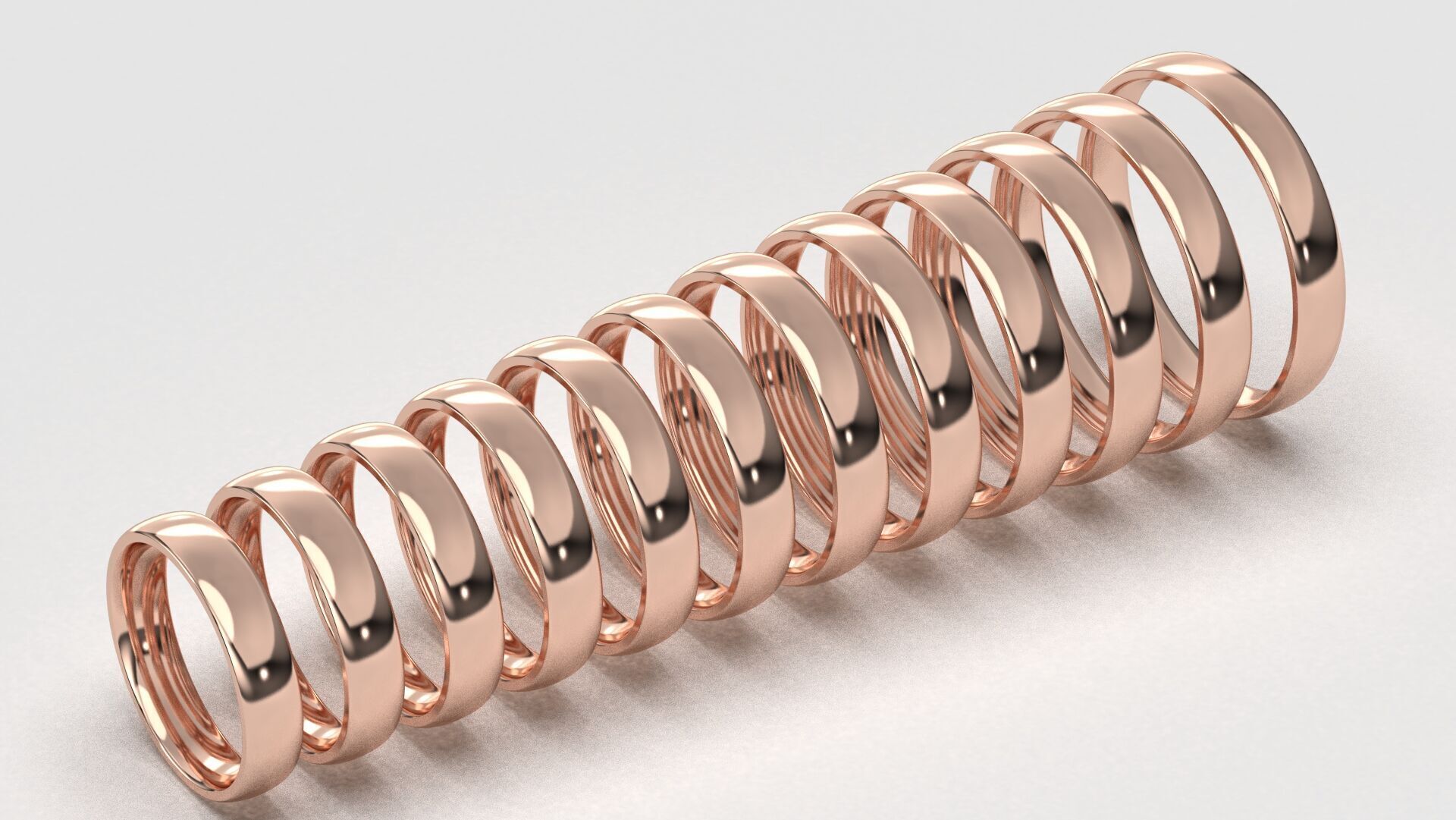 Band Ring for Men print model 3D R0140-W 4mm 3D print model_5