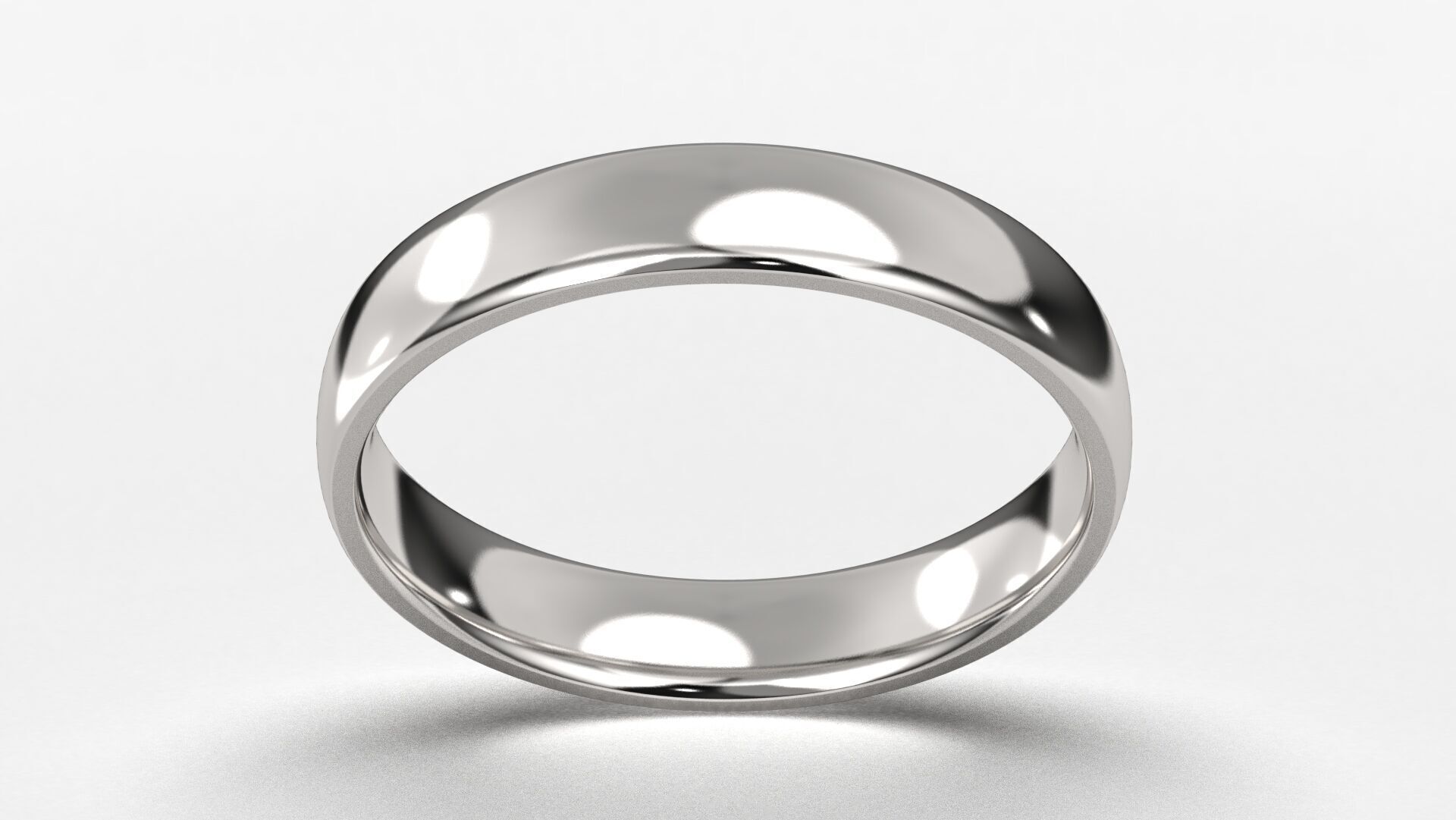 Band Ring for Men print model 3D R0140-W 4mm 3D print model_11