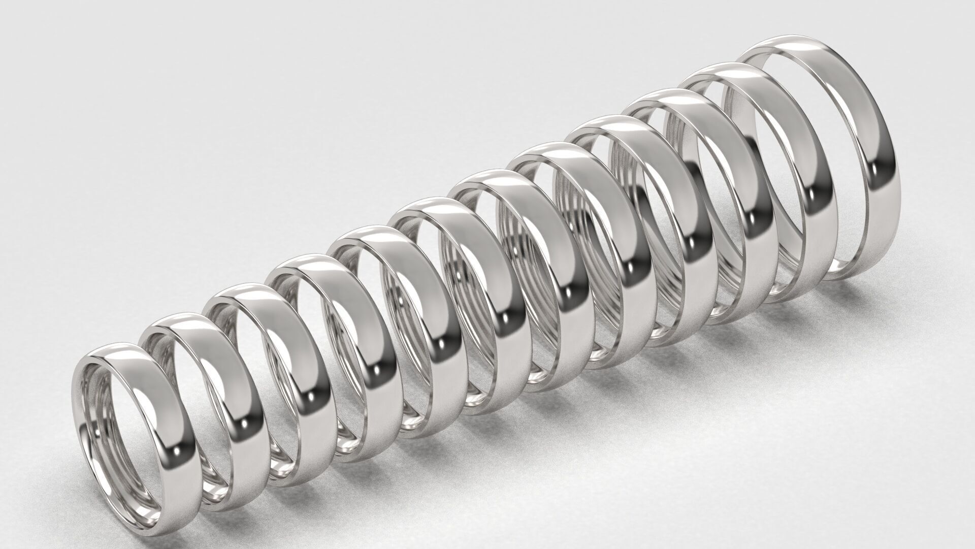 Band Ring for Men print model 3D R0140-W 4mm 3D print model_4