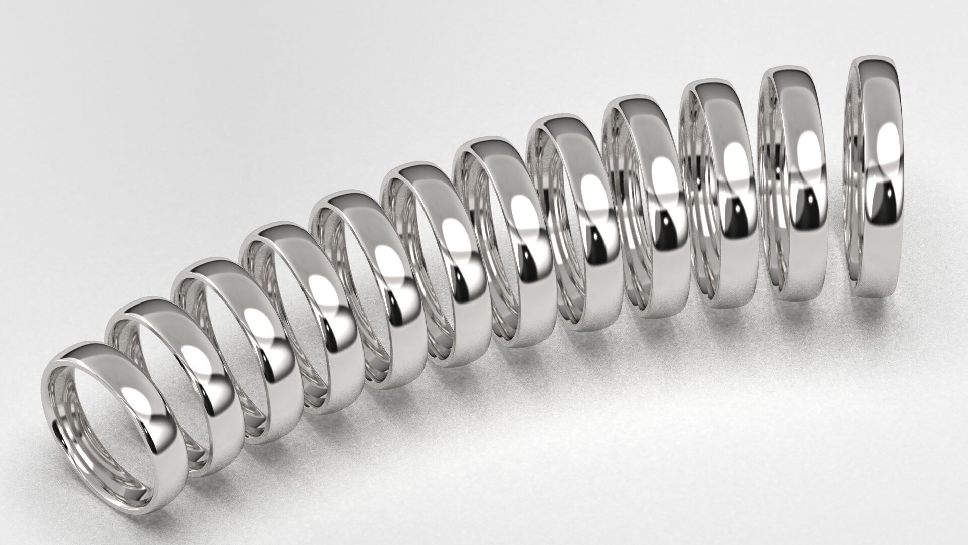 Band Ring for Men print model 3D R0140-W 4mm 3D print model_1