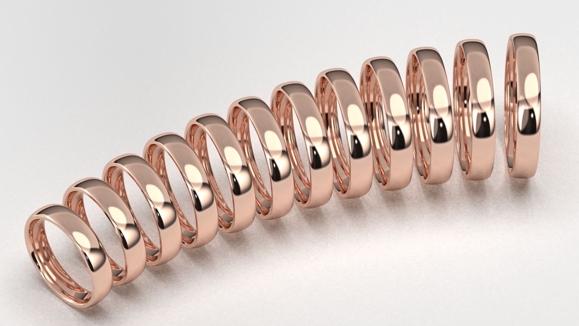 Band Ring for Men print model 3D R0140-W 4mm 3D print model_2