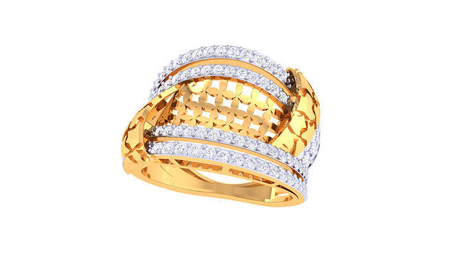  Women Ring MTL 3dm STL OBJ FBX RHL Details 3D print model