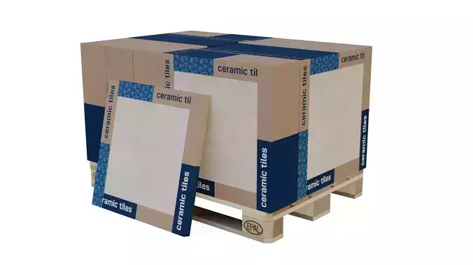 Pallet With tile packages