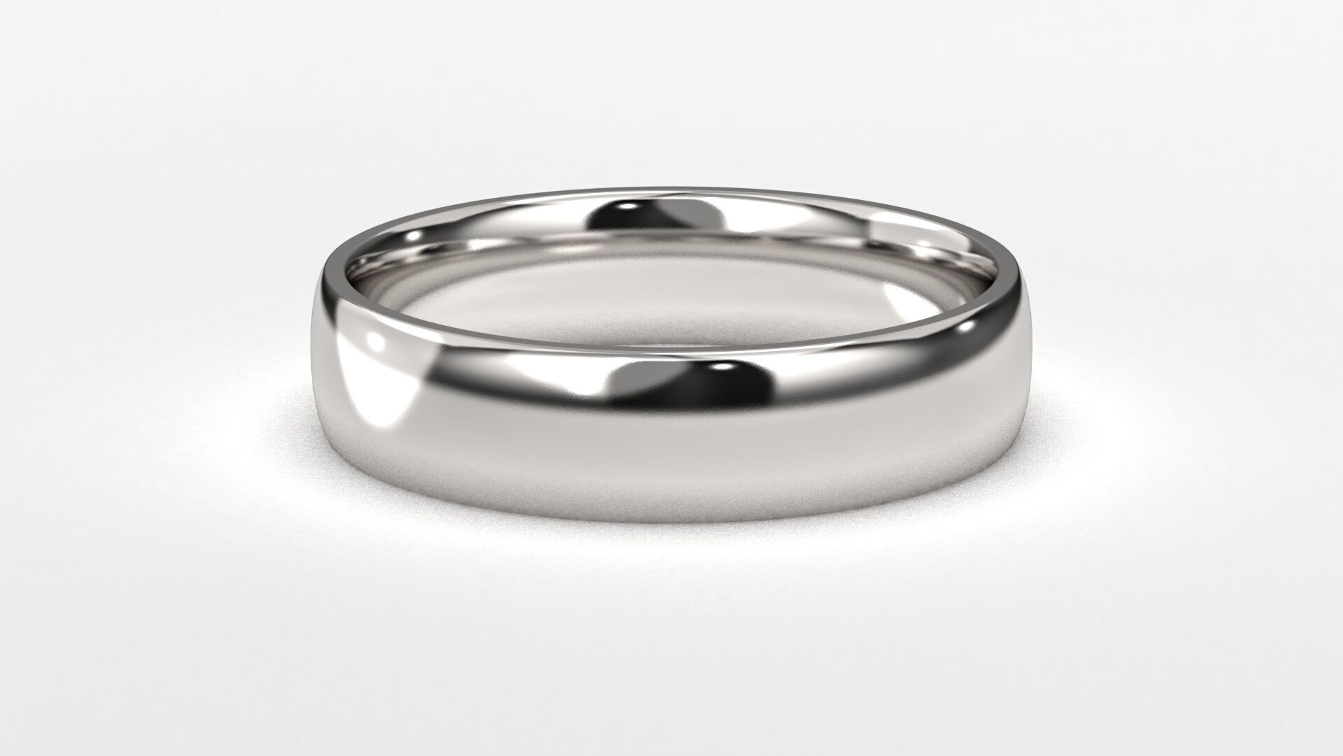 Band Ring for Men print model 3D R0140-W 5mm  3D print model_10