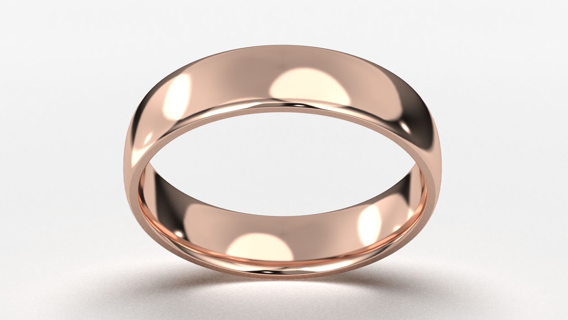 Band Ring for Men print model 3D R0140-W 5mm  3D print model_14