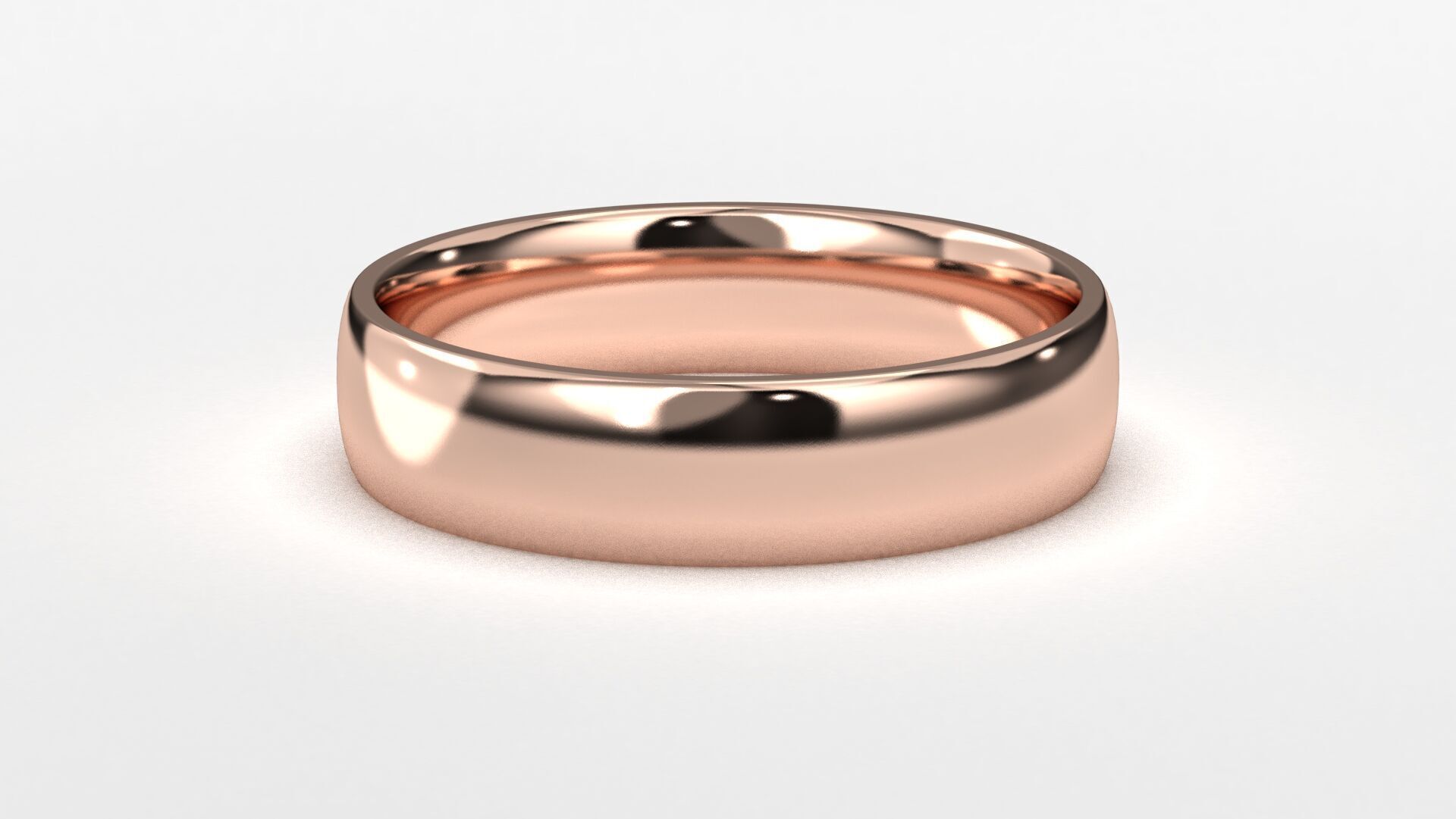 Band Ring for Men print model 3D R0140-W 5mm  3D print model_13