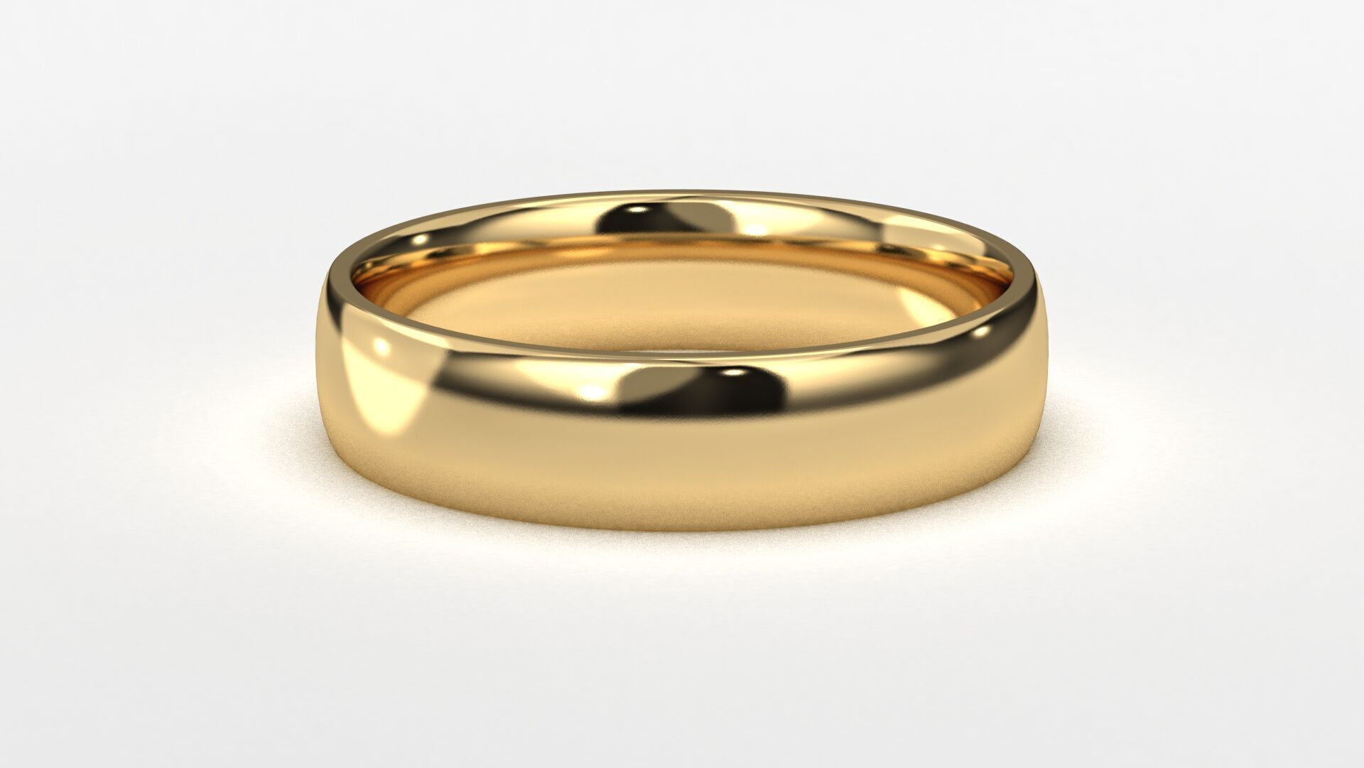 Band Ring for Men print model 3D R0140-W 5mm  3D print model_7