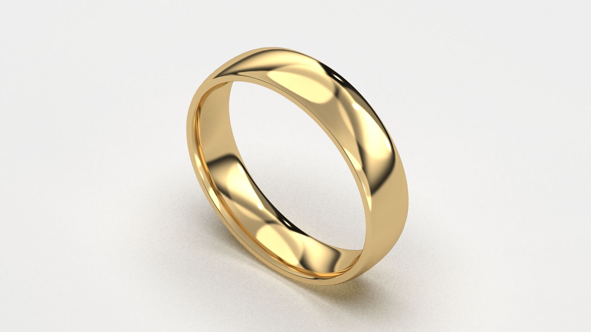 Band Ring for Men print model 3D R0140-W 5mm  3D print model_6
