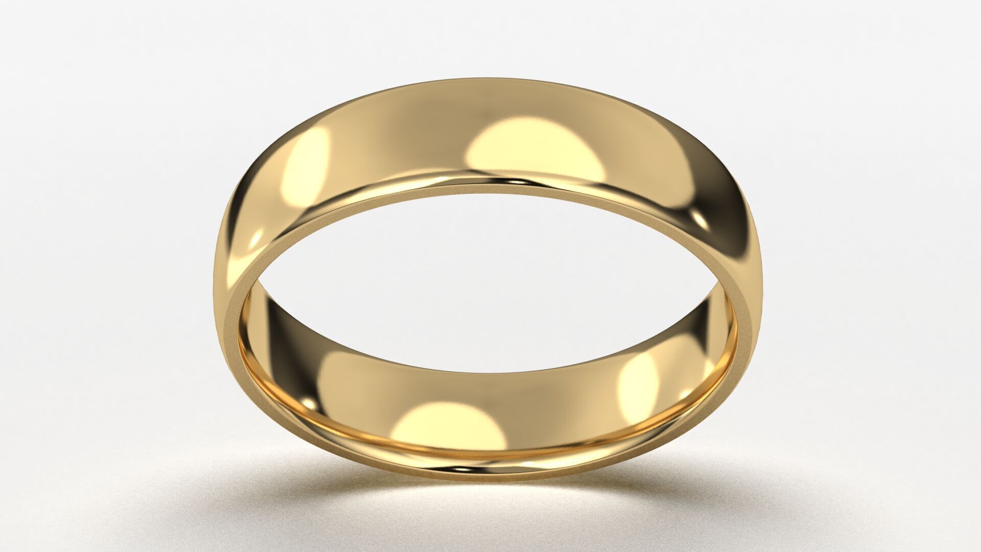 Band Ring for Men print model 3D R0140-W 5mm  3D print model_8