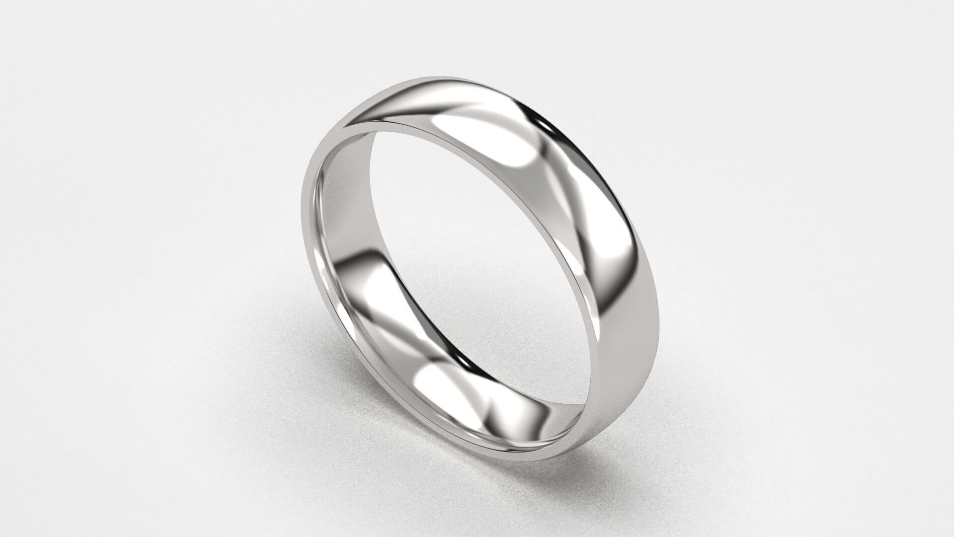 Band Ring for Men print model 3D R0140-W 5mm  3D print model_9