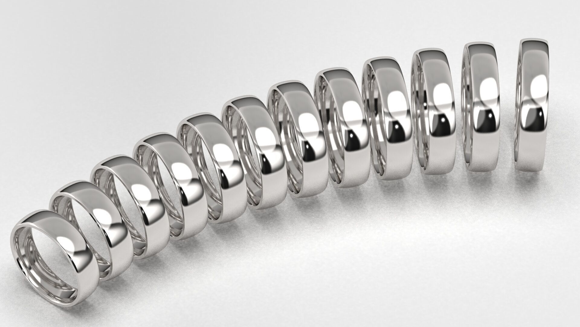 Band Ring for Men print model 3D R0140-W 5mm  3D print model_1