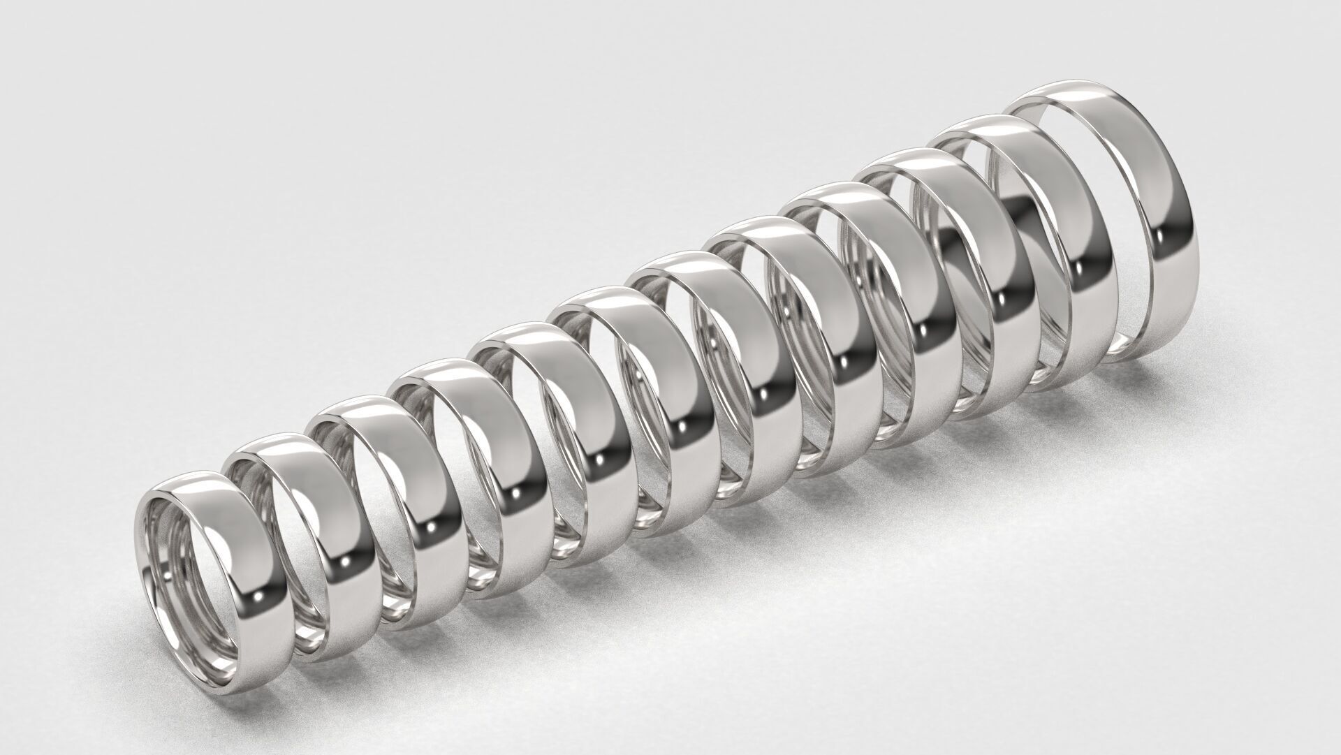 Band Ring for Men print model 3D R0140-W 5mm  3D print model_4