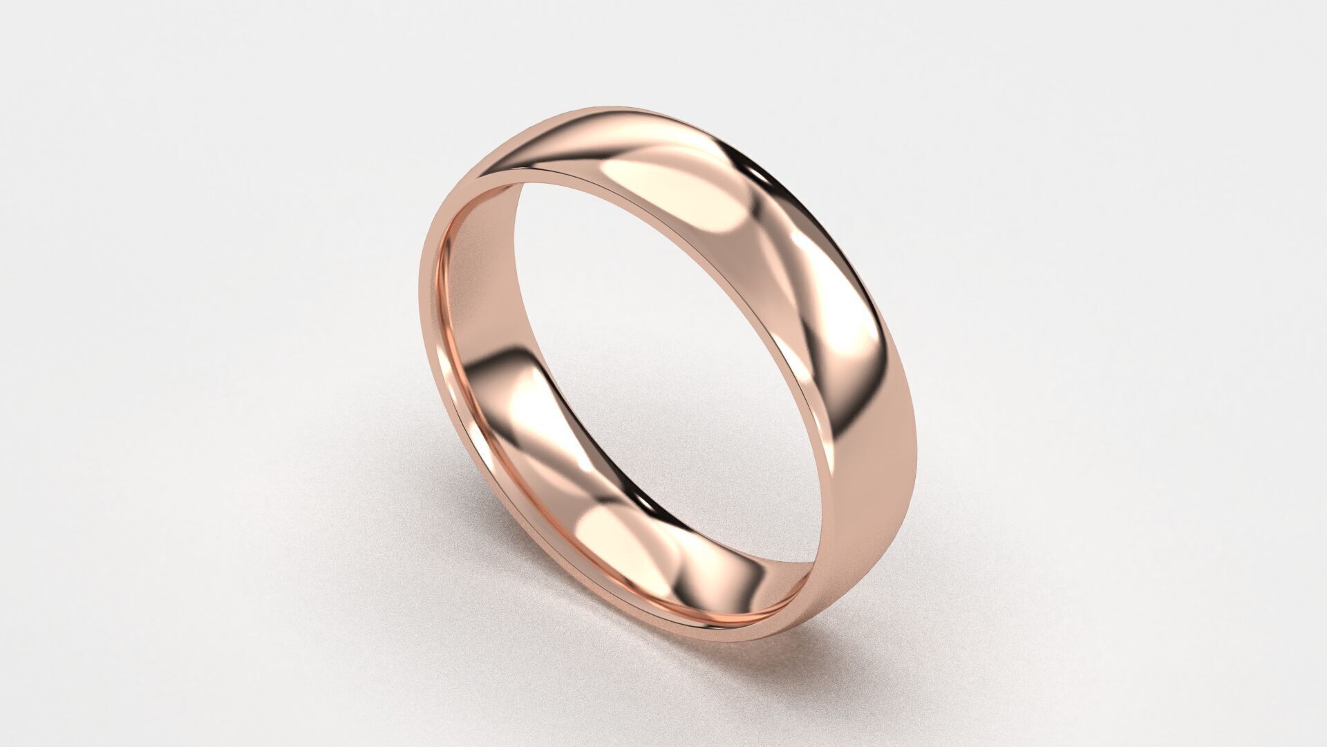 Band Ring for Men print model 3D R0140-W 5mm  3D print model_12