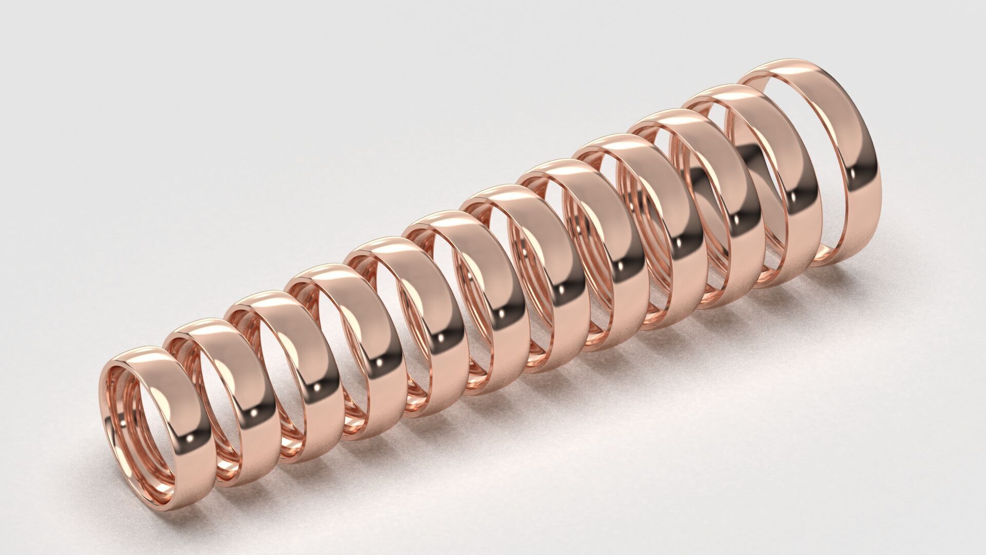 Band Ring for Men print model 3D R0140-W 5mm  3D print model_5