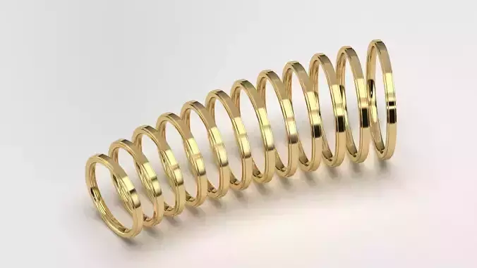 Band Ring for Men print model 3D R0141-W 2mm