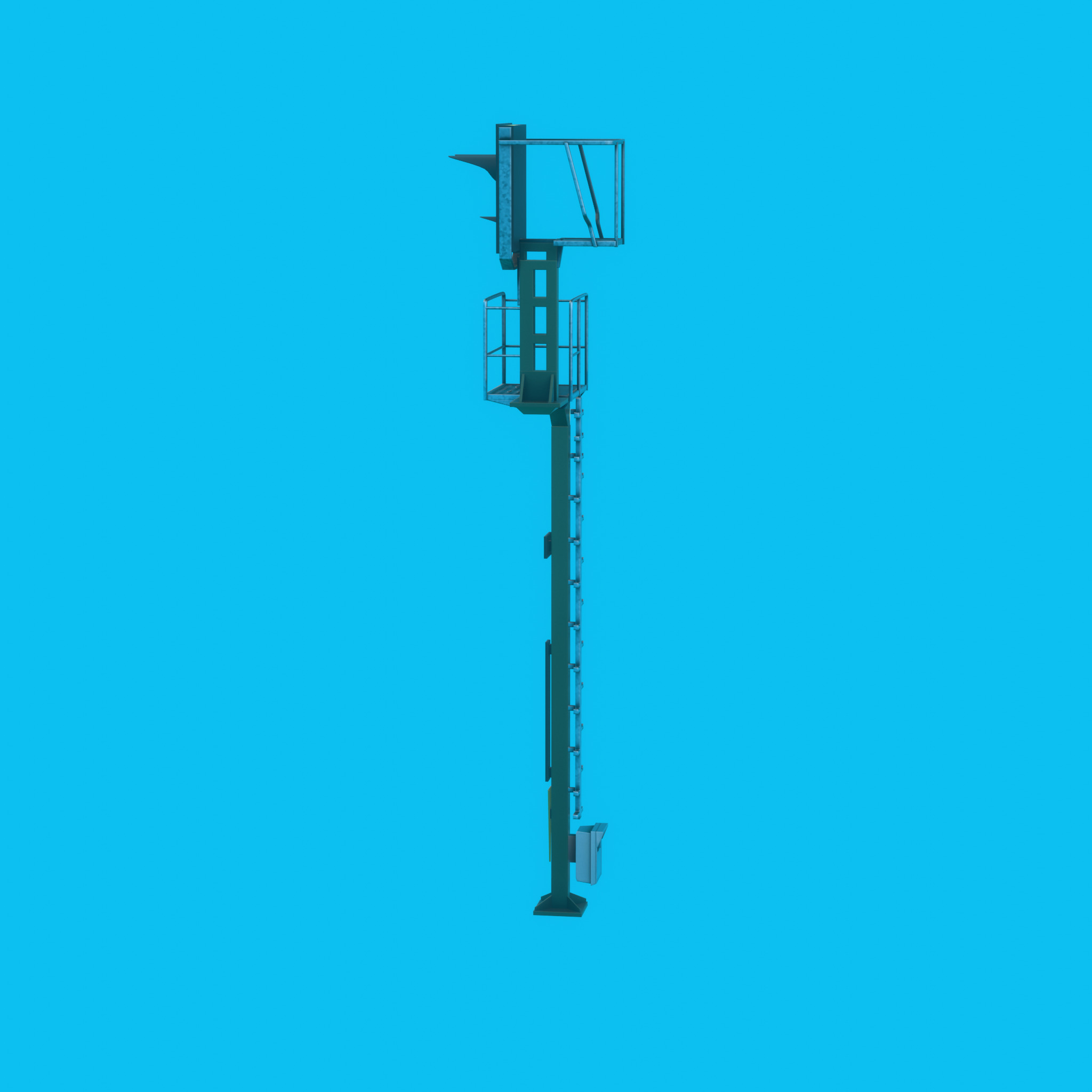 KS Railway-Signal Post 7000mm Version-15 Low-poly 3D model_23