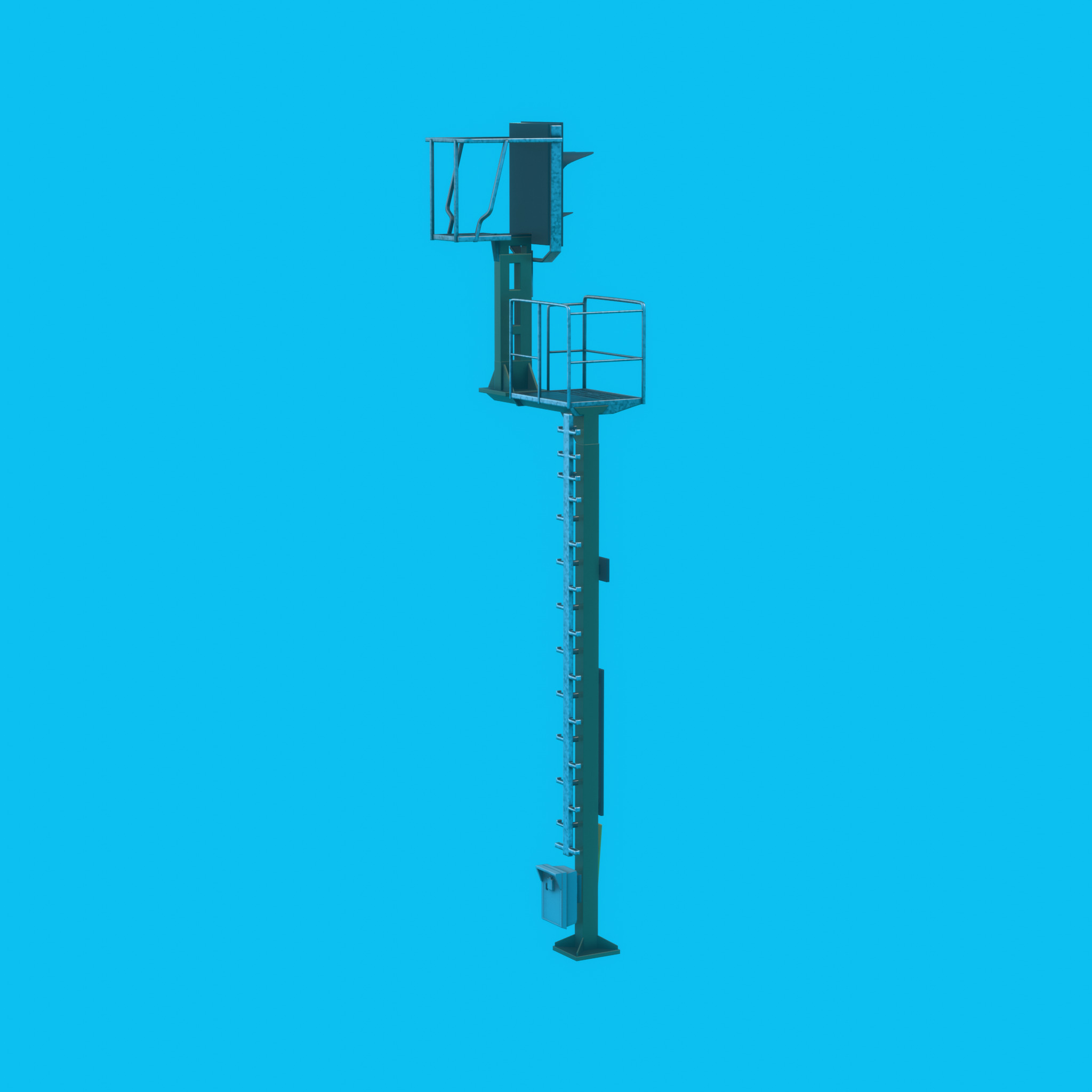 KS Railway-Signal Post 7000mm Version-15 Low-poly 3D model_38