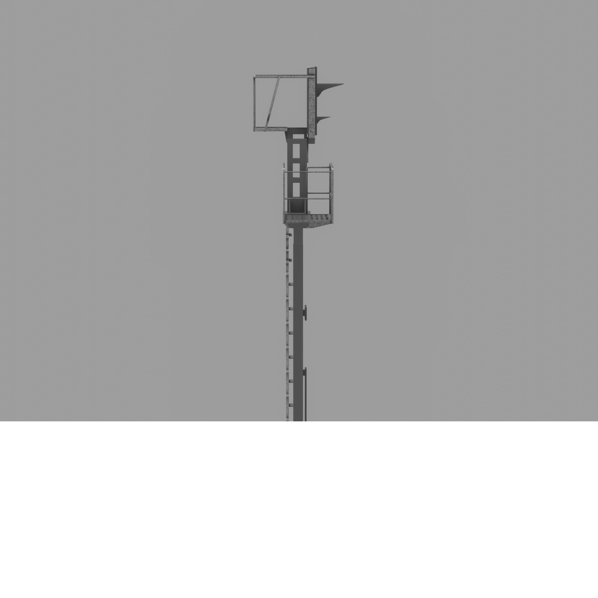 KS Railway-Signal Post 7000mm Version-15 Low-poly 3D model_41