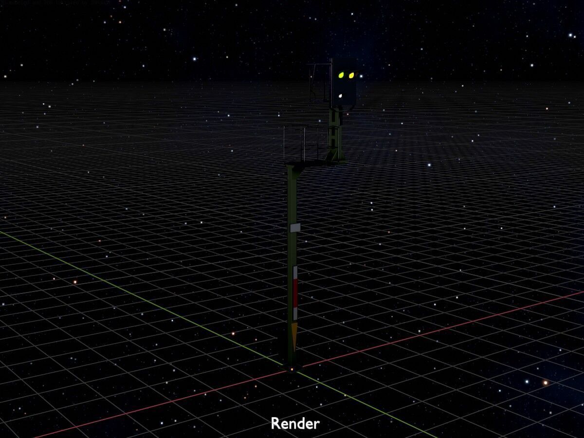 KS Railway-Signal Post 7000mm Version-15 Low-poly 3D model_20
