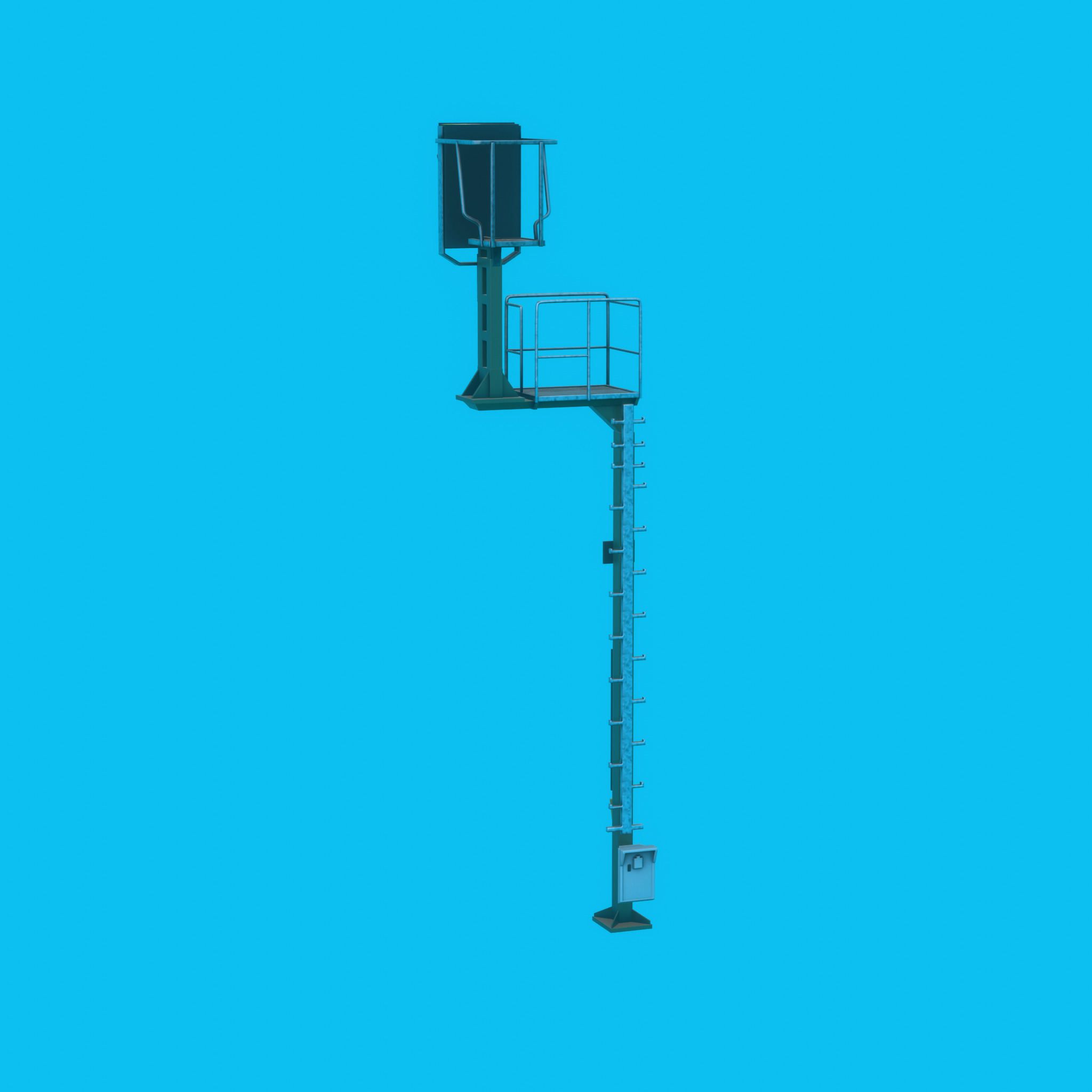 KS Railway-Signal Post 7000mm Version-15 Low-poly 3D model_29