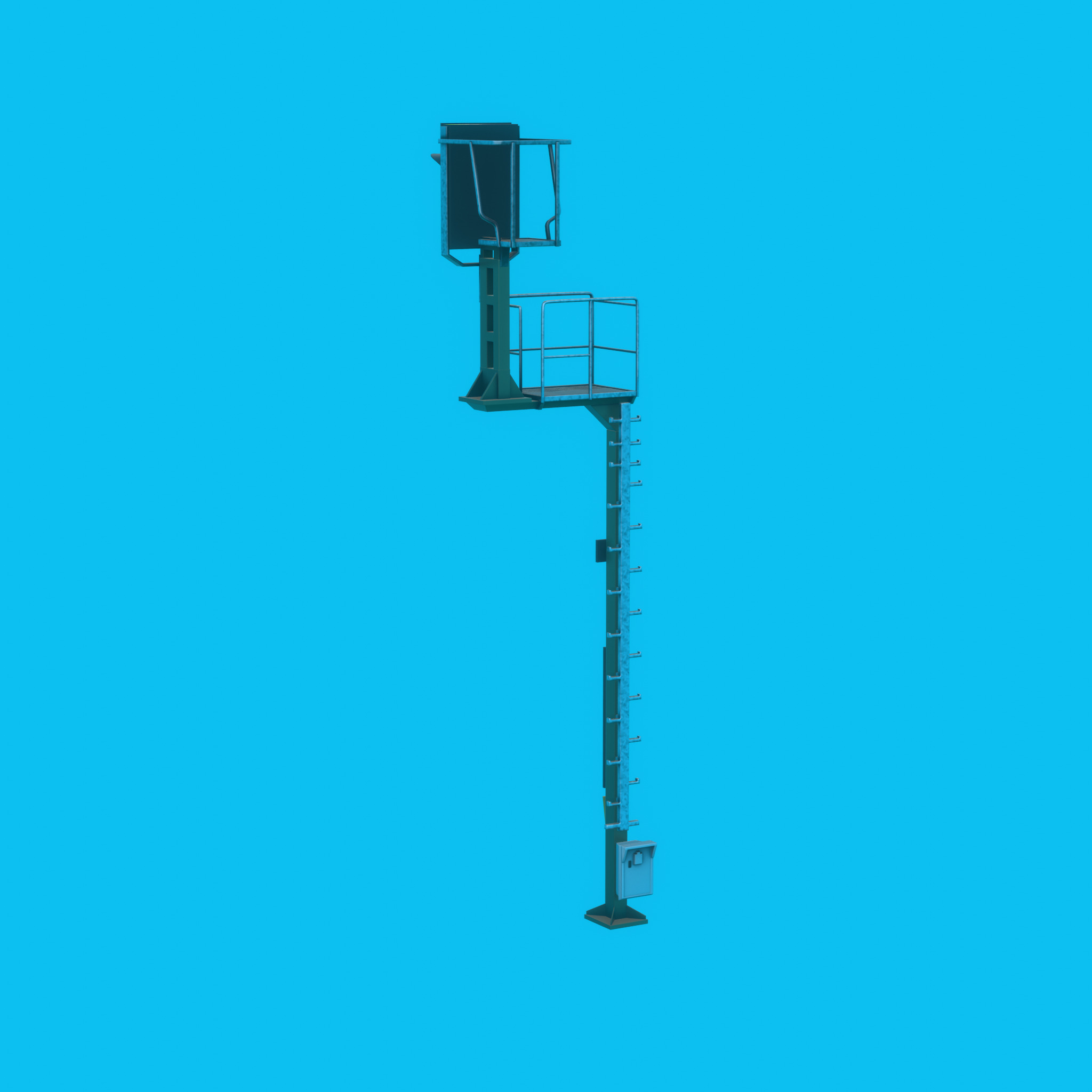 KS Railway-Signal Post 7000mm Version-15 Low-poly 3D model_28