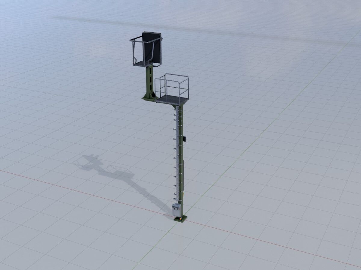 KS Railway-Signal Post 7000mm Version-15 Low-poly 3D model_3