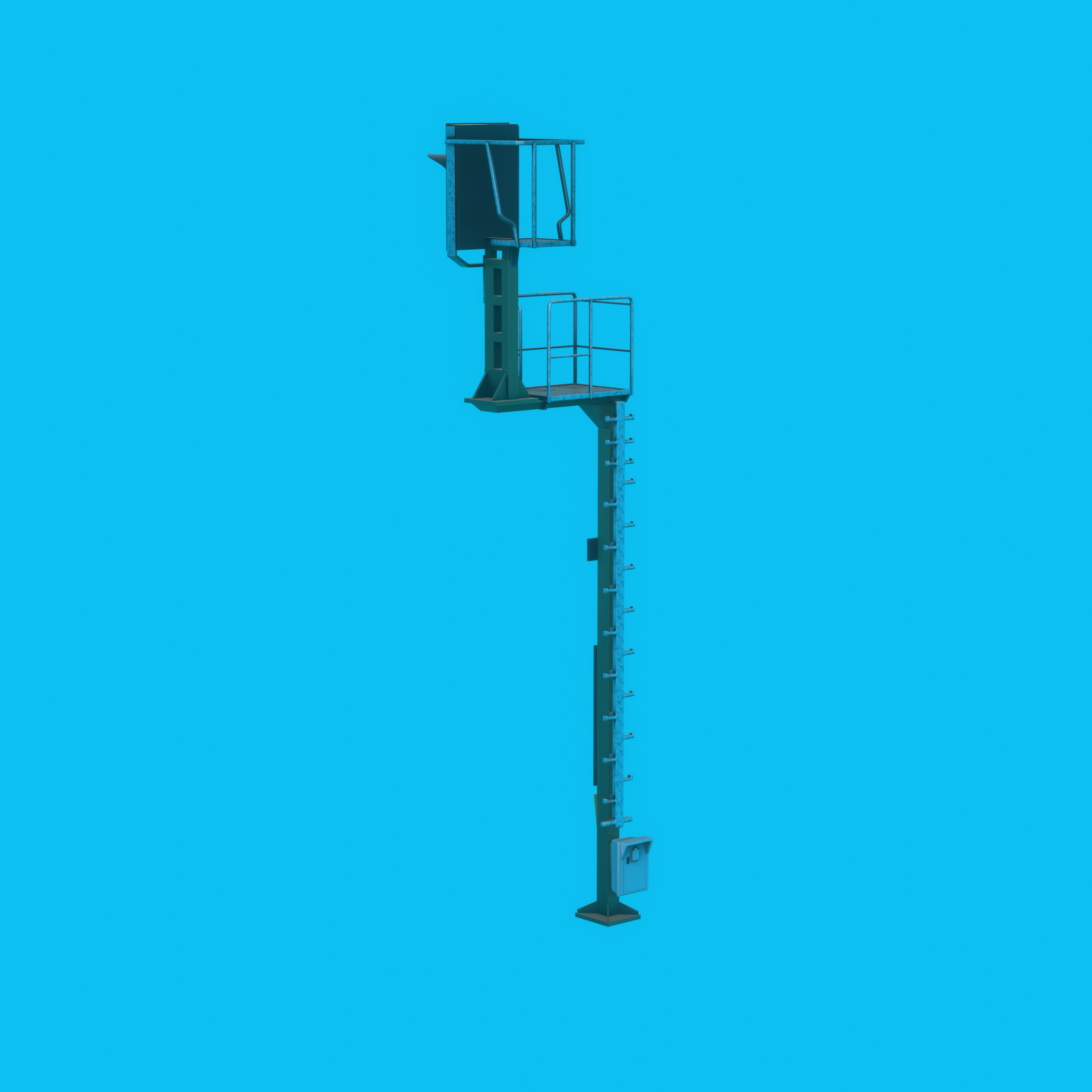 KS Railway-Signal Post 7000mm Version-15 Low-poly 3D model_27