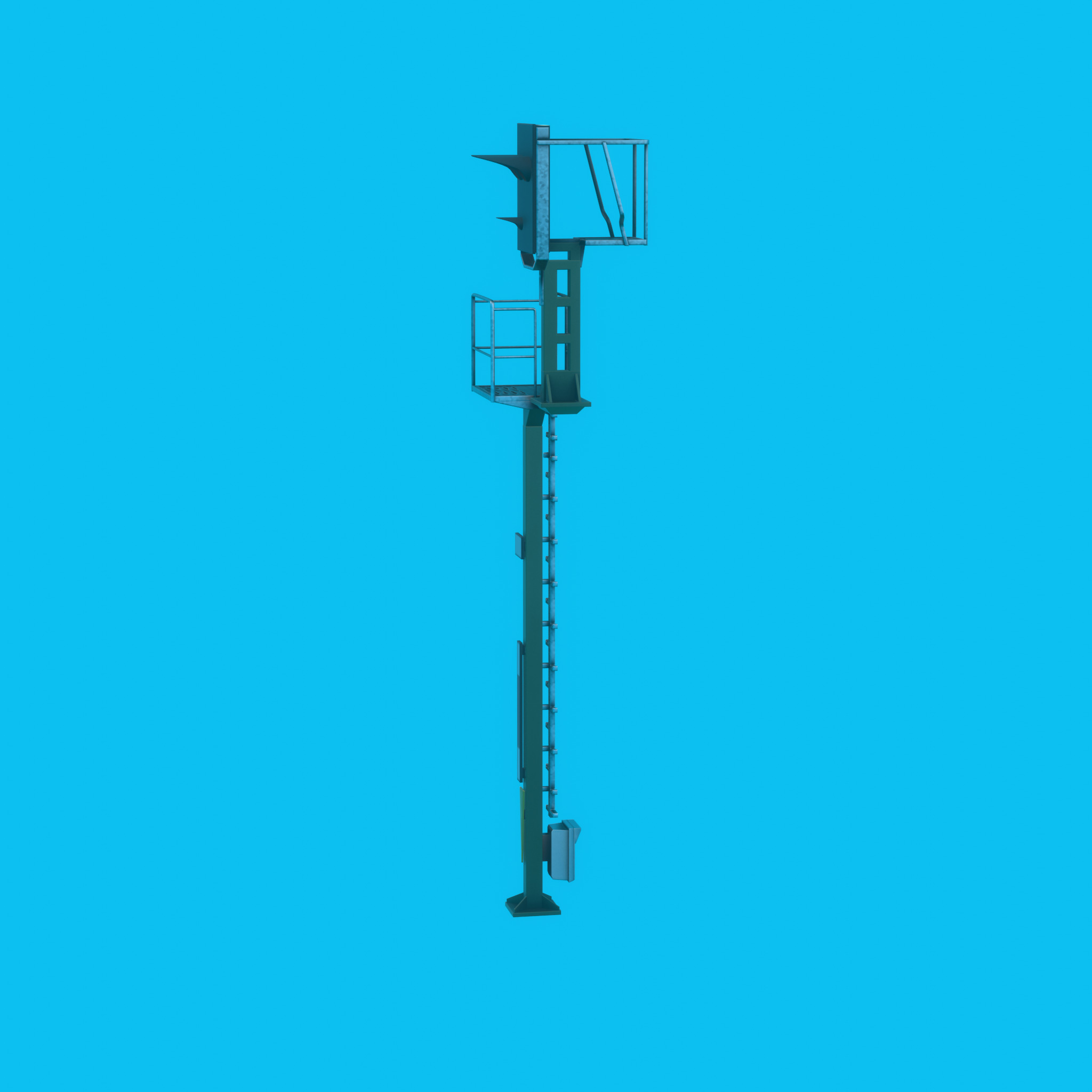 KS Railway-Signal Post 7000mm Version-15 Low-poly 3D model_56