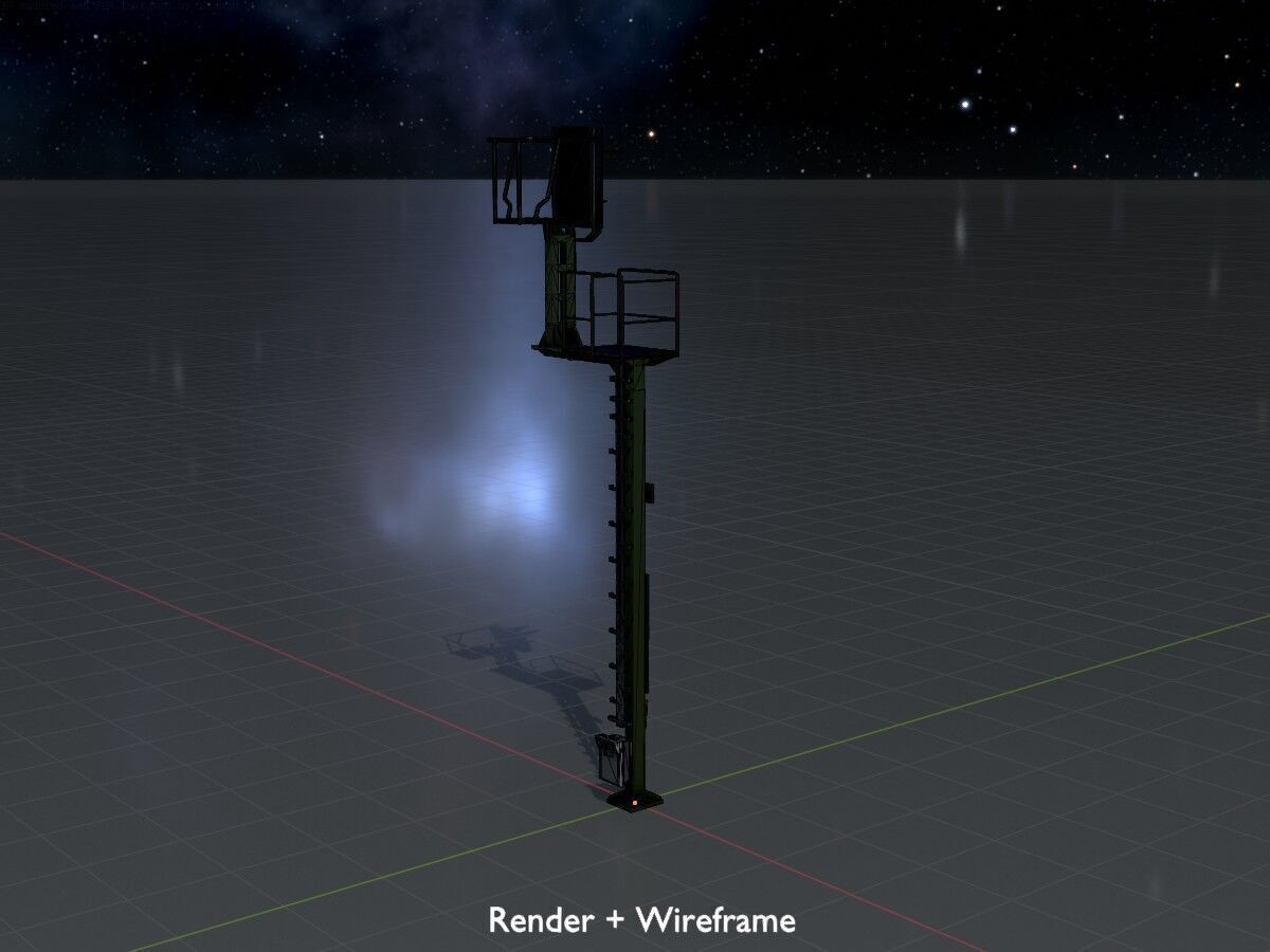 KS Railway-Signal Post 7000mm Version-15 Low-poly 3D model_7
