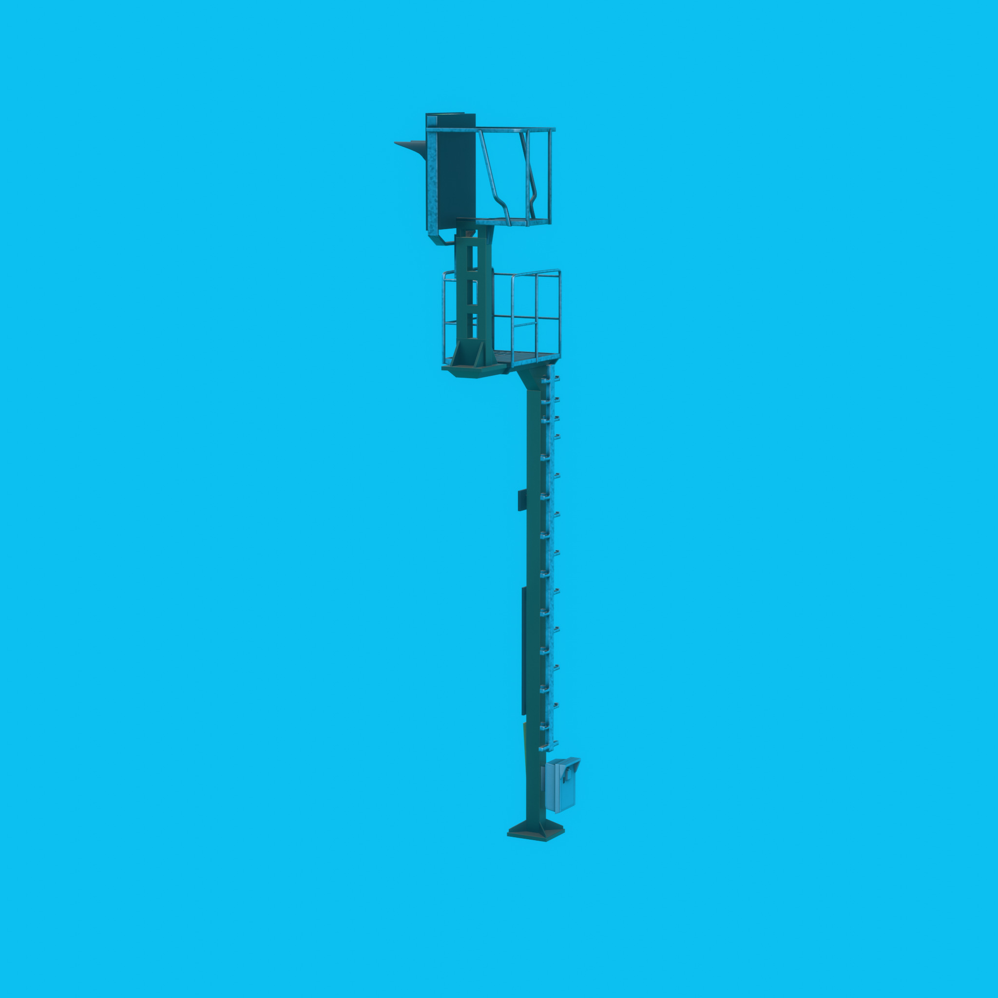 KS Railway-Signal Post 7000mm Version-15 Low-poly 3D model_25