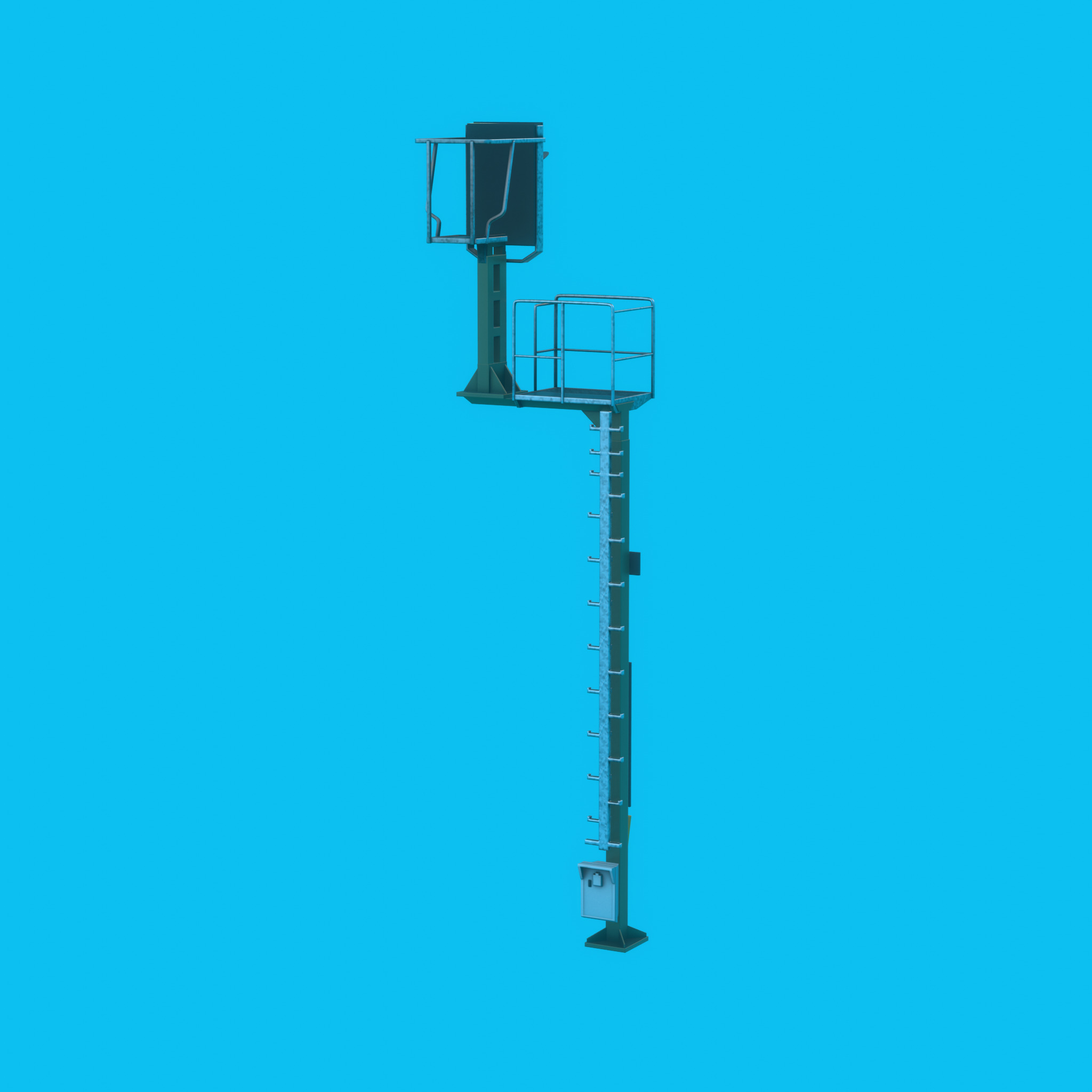 KS Railway-Signal Post 7000mm Version-15 Low-poly 3D model_35