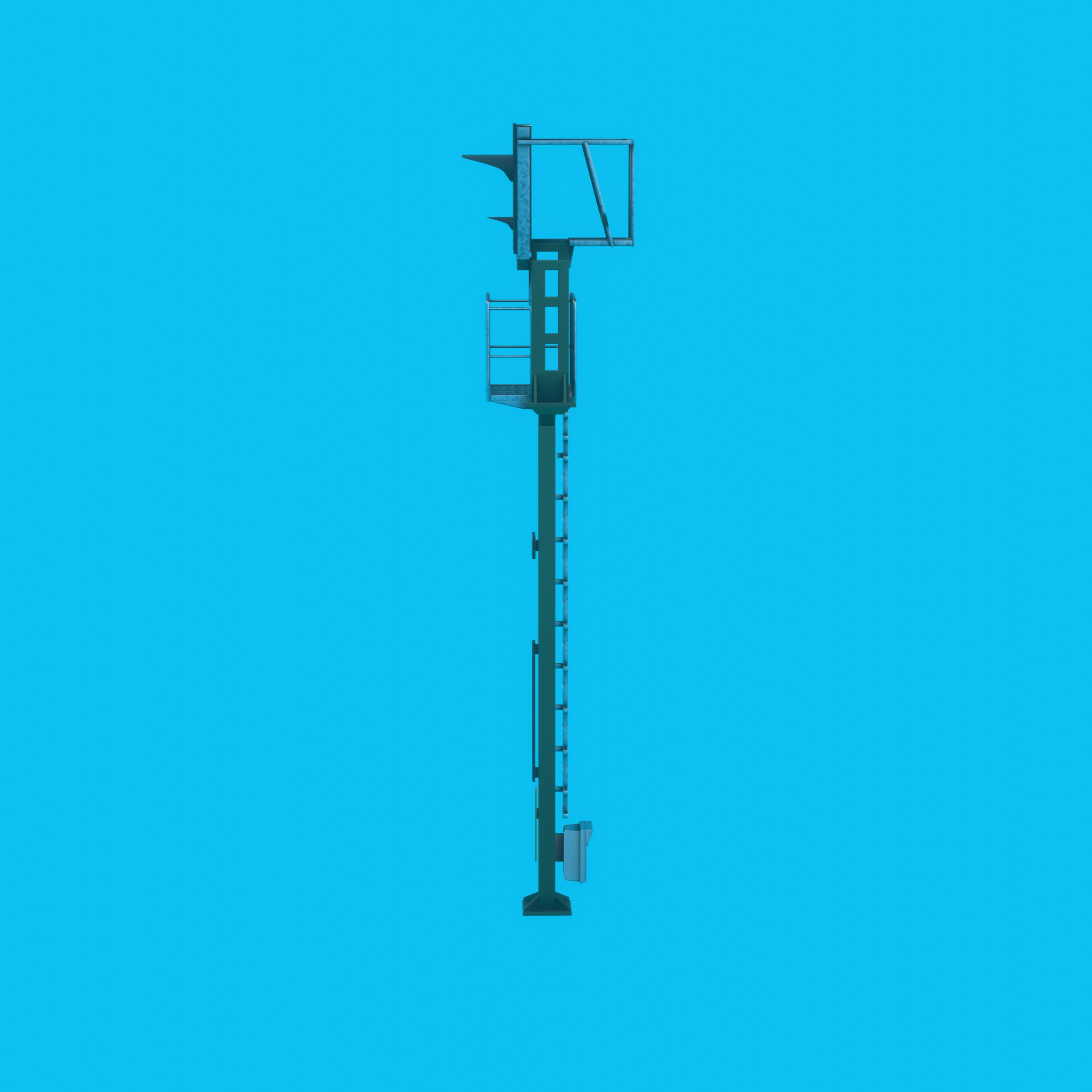 KS Railway-Signal Post 7000mm Version-15 Low-poly 3D model_22