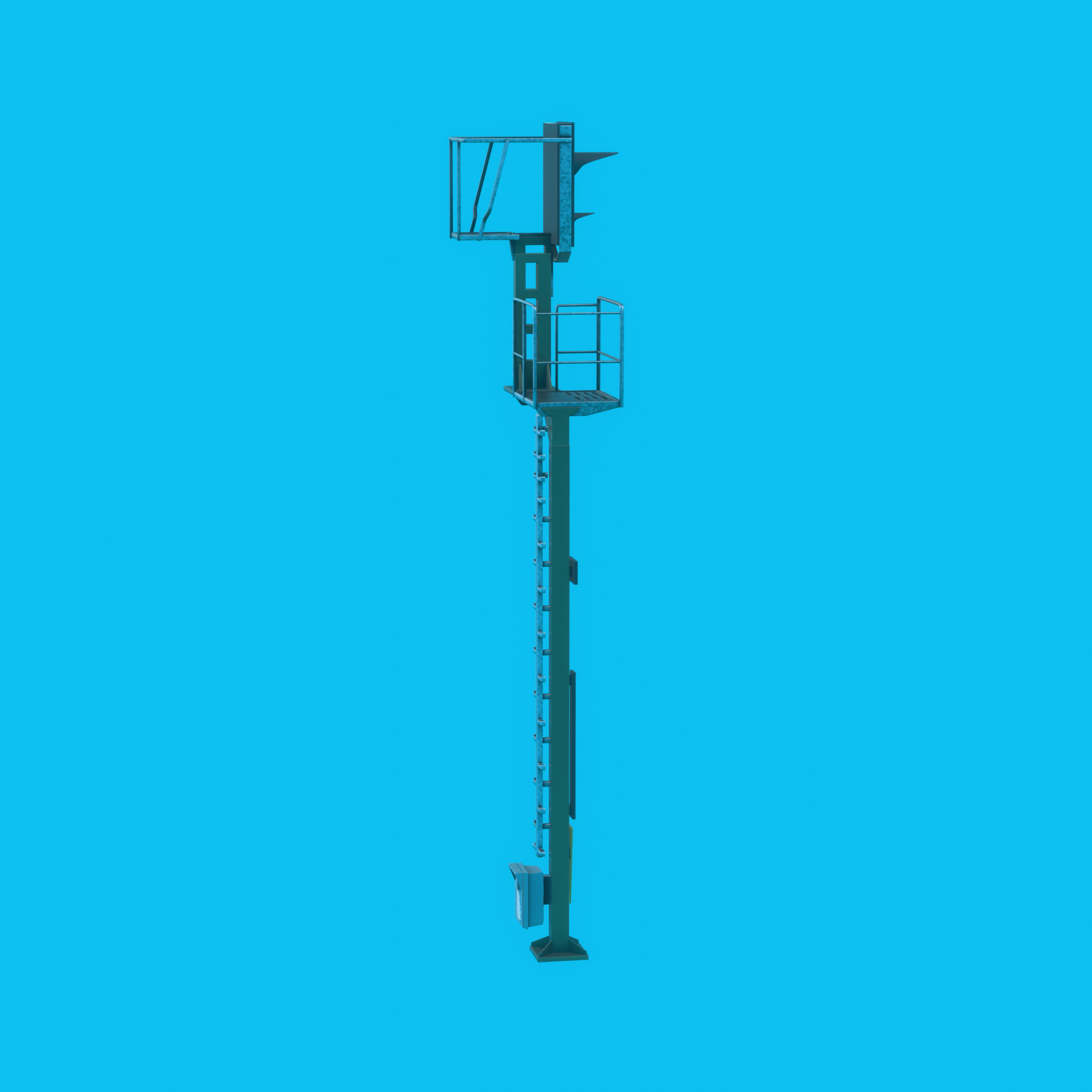KS Railway-Signal Post 7000mm Version-15 Low-poly 3D model_40